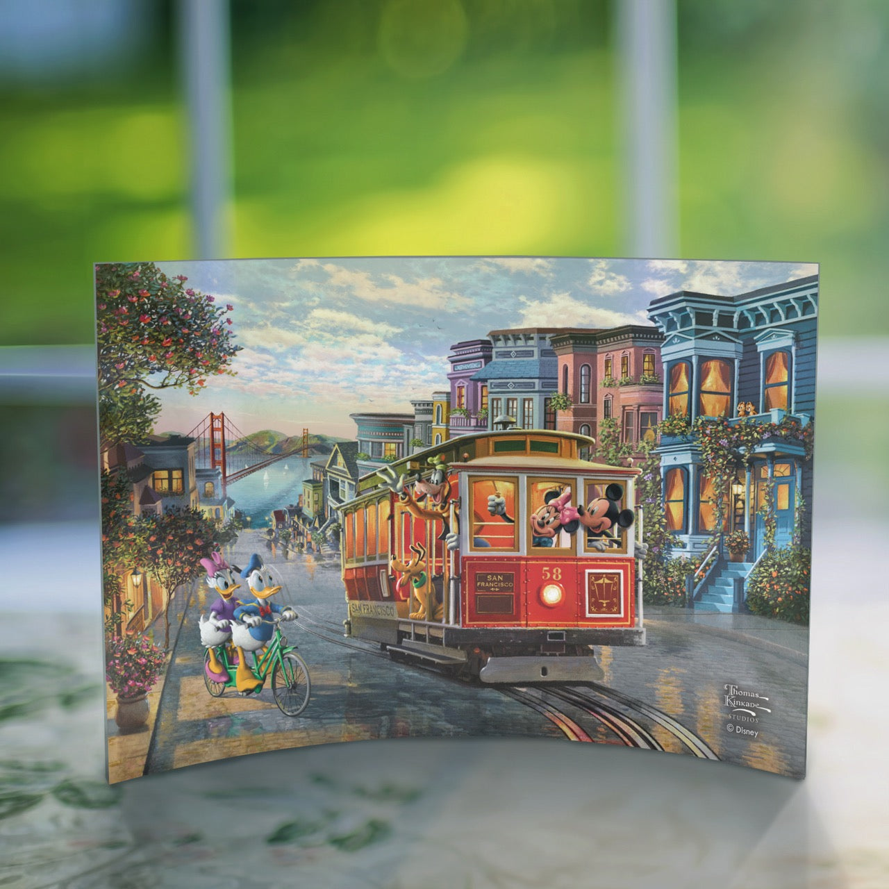 Disney (Mickey and Minnie in San Francisco) 10" x 7" Curved Acrylic Print ACP1007CUR821