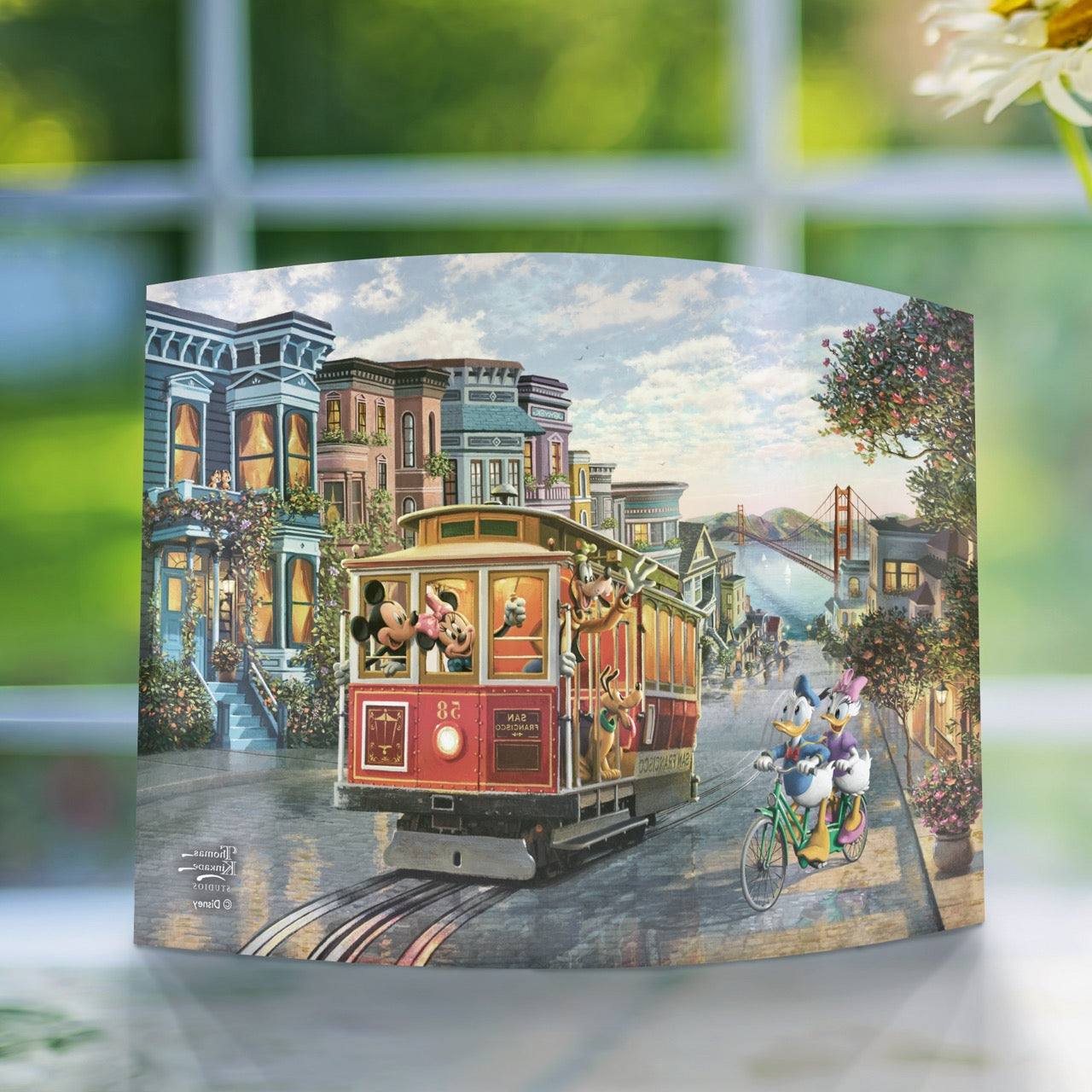 Disney (Mickey and Minnie in San Francisco) 10" x 7" Curved Acrylic Print ACP1007CUR821