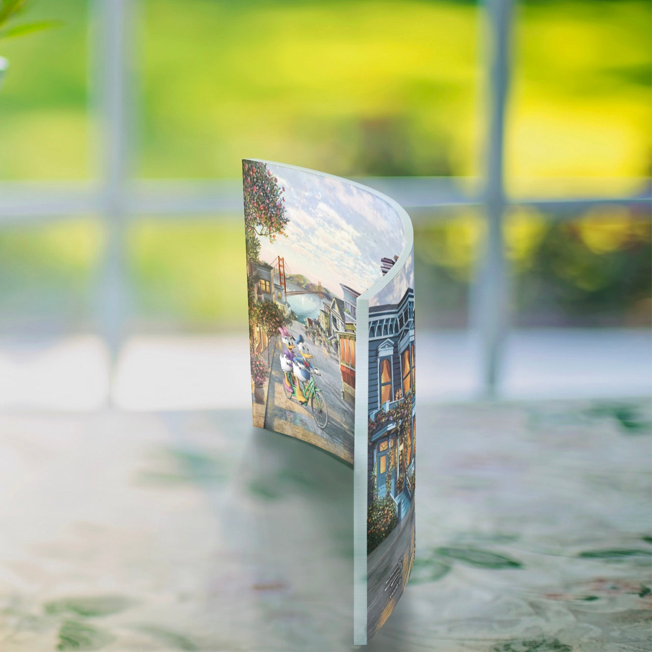 Disney (Mickey and Minnie in San Francisco) 10" x 7" Curved Acrylic Print ACP1007CUR821