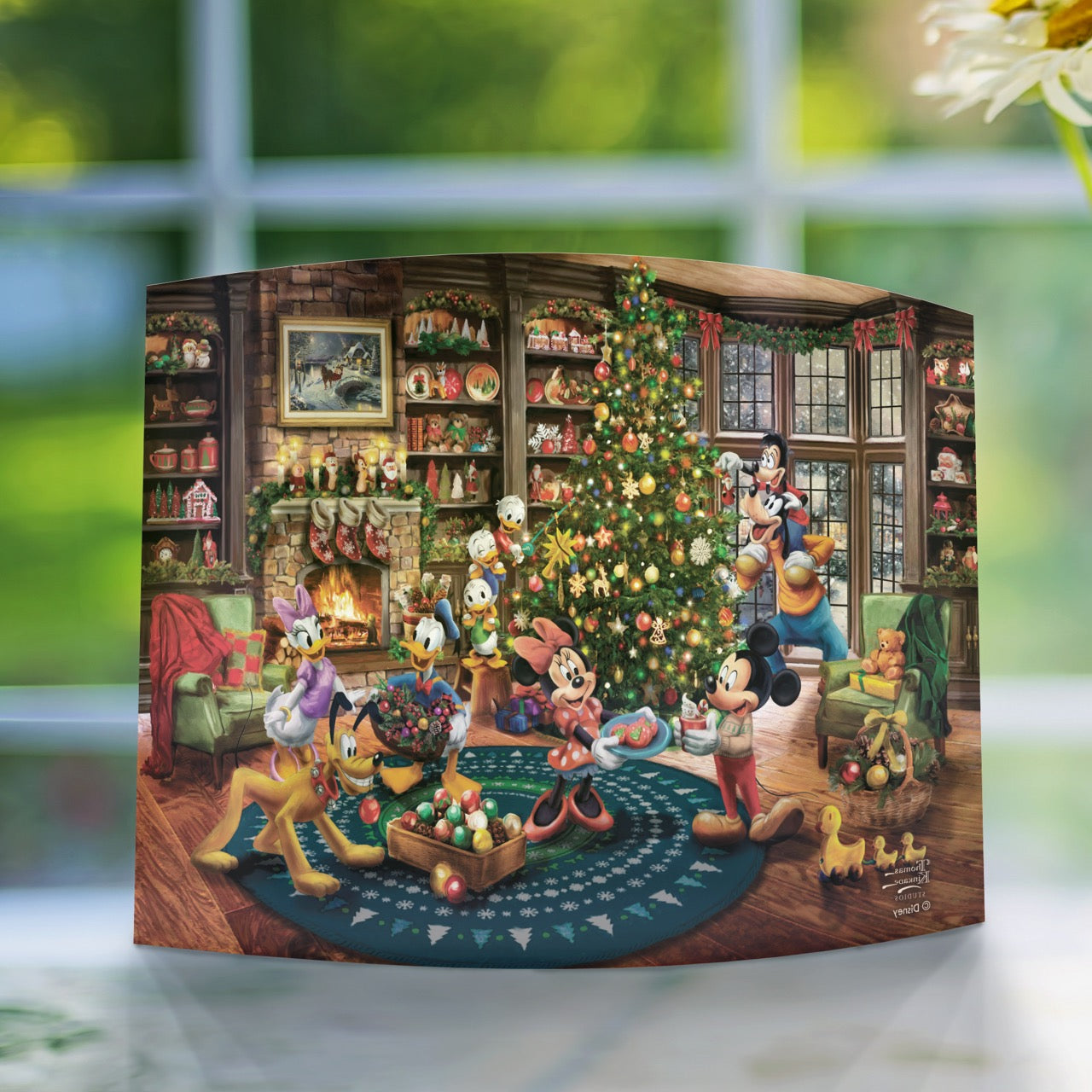 Disney (Mickey and Minnie Trimming the Tree) 10" x 7" Curved Acrylic Print ACP1007CUR834