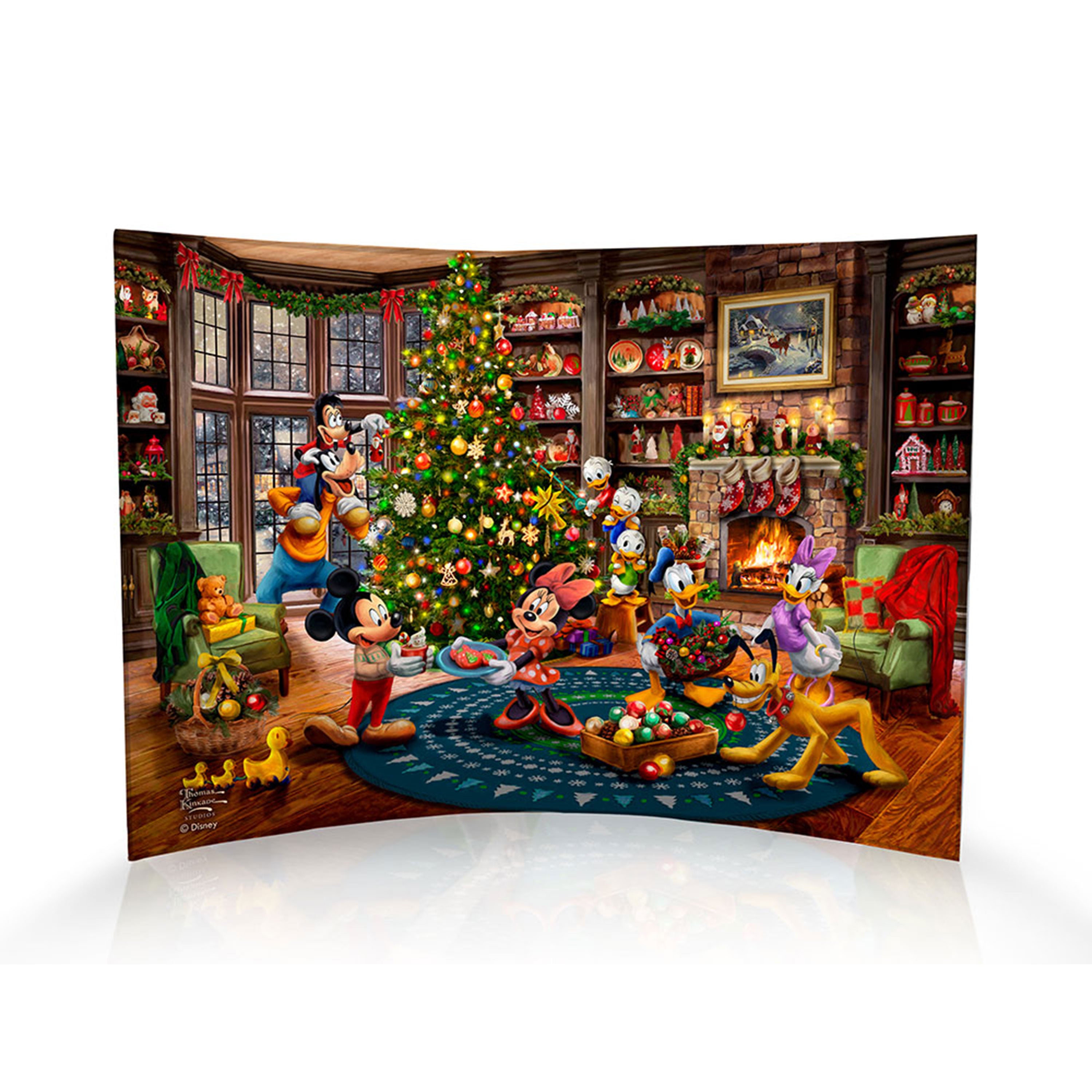 Disney (Mickey and Minnie Trimming the Tree) 10" x 7" Curved Acrylic Print ACP1007CUR834