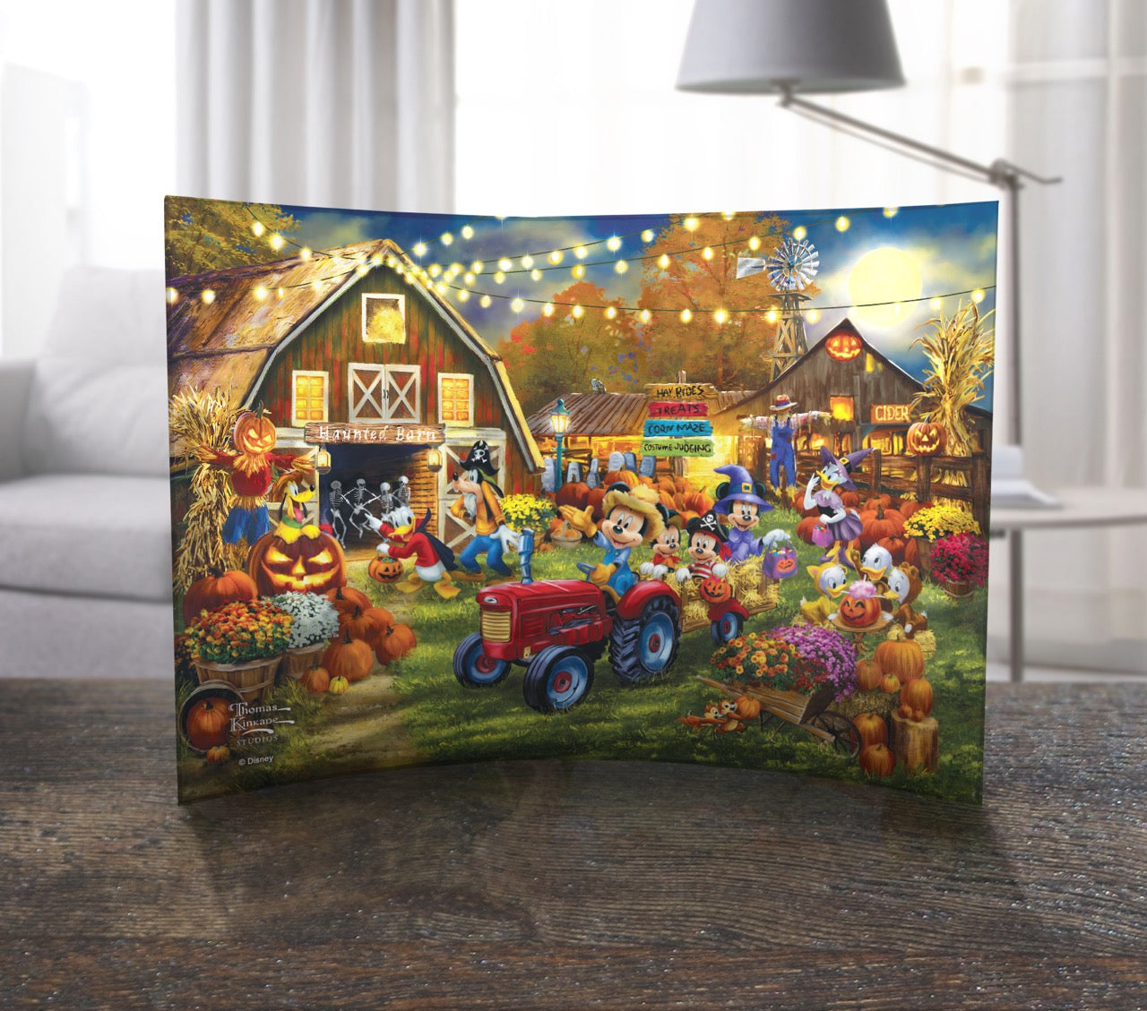 Disney (Mickey and Minnie Pumpkin Festival) 10" x 7" Curved Acrylic Print ACP1007CUR842