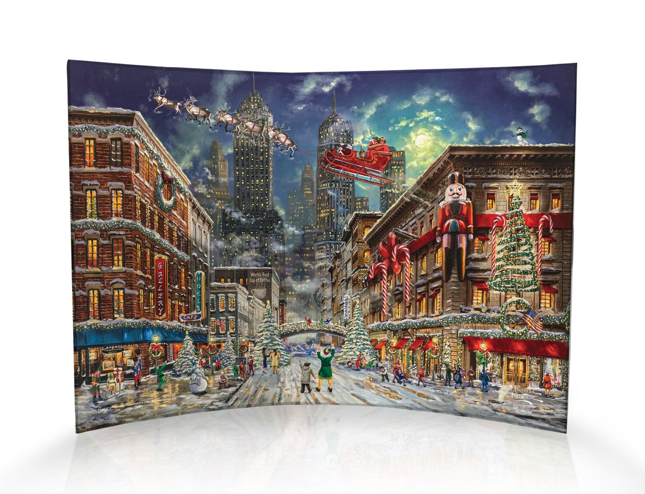 Elf Thomas Kinkade Studios (Buddy’s New York Christmas) 10” x 7” Curved Acrylic Print ACP1007CUR877