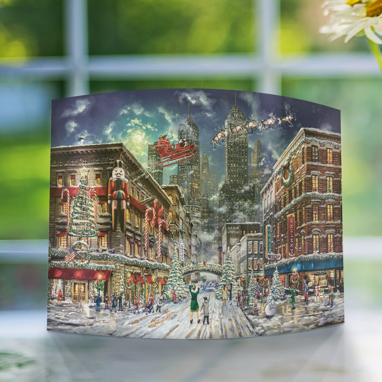 Elf Thomas Kinkade Studios (Buddy’s New York Christmas) 10” x 7” Curved Acrylic Print ACP1007CUR877