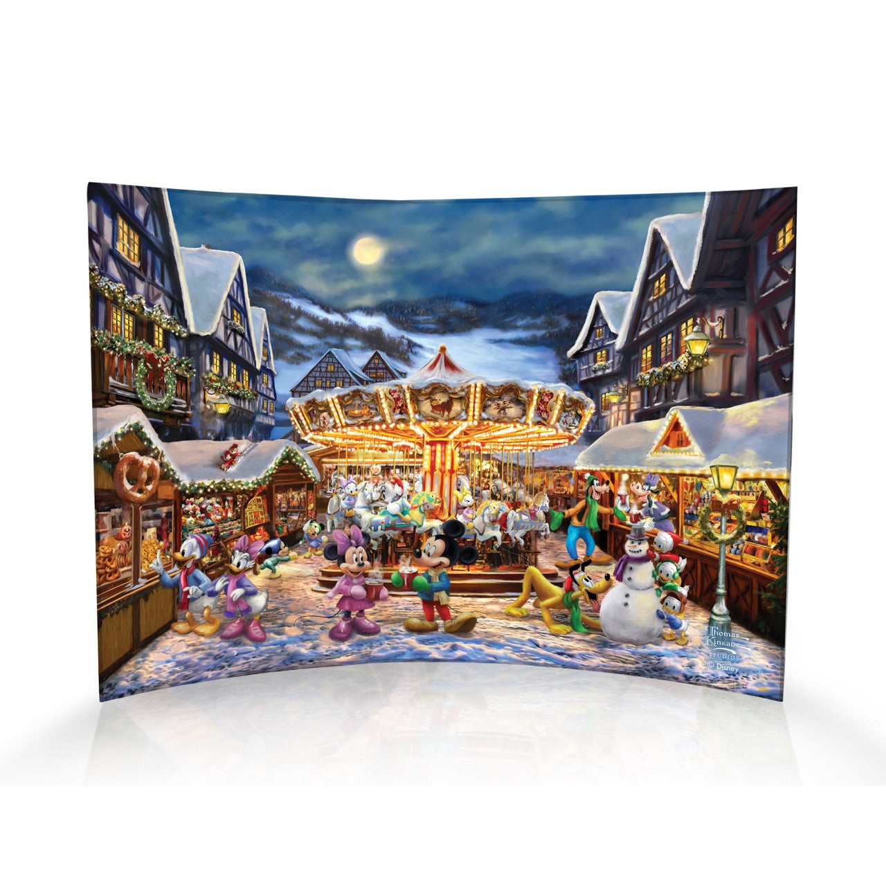 Disney (Mickey and Minnie Christmas Market) 10” x 7” Curved Acrylic Print ACP1007CUR896