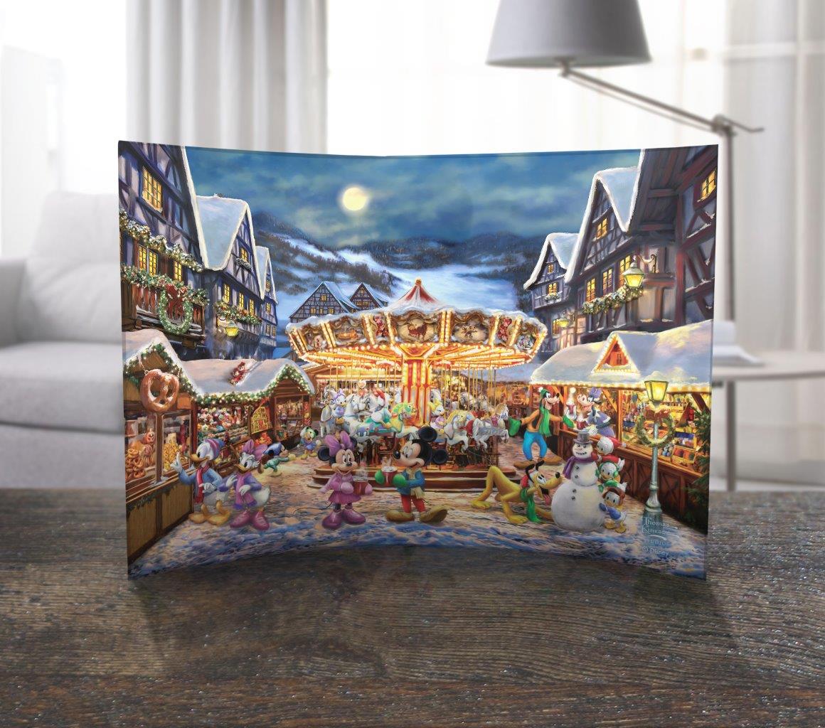 Disney (Mickey and Minnie Christmas Market) 10” x 7” Curved Acrylic Print ACP1007CUR896