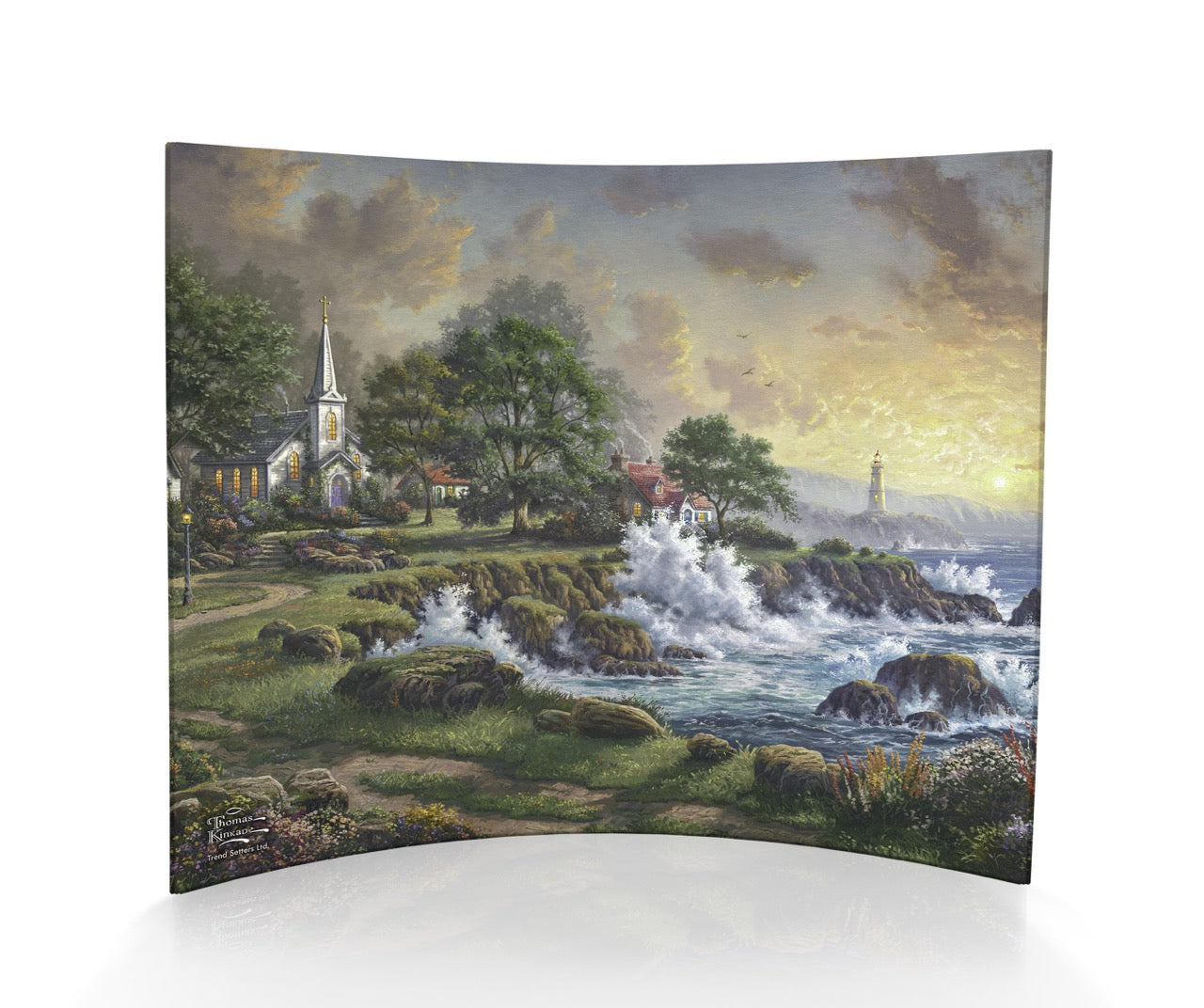 Thomas Kinkade Studios (Seaside Haven) 12” x 10” Curved Acrylic Print ACP1210CUR151