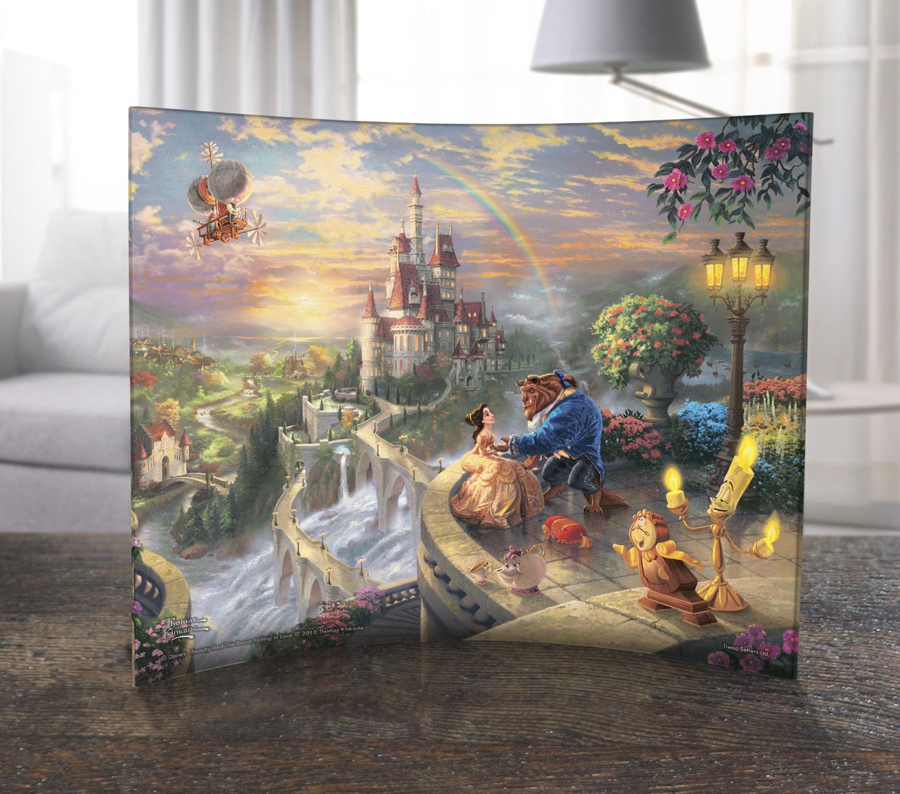 Disney (Beauty and the Beast Falling in Love) 12” x 10” Curved Acrylic Print ACP1210CUR172