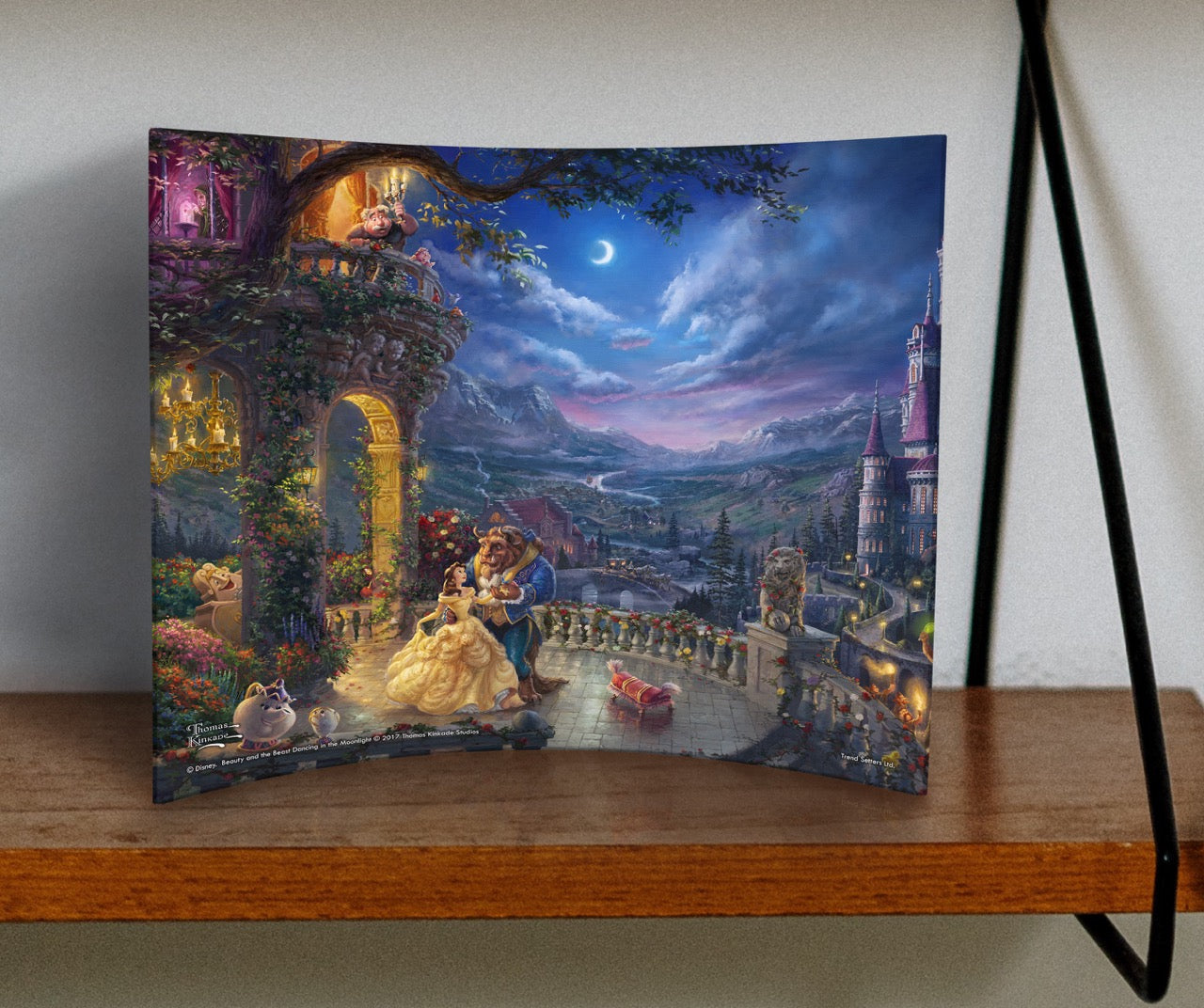 Disney (Beauty and the Beast Dancing in the Moonlight) 12” x 10” Curved Acrylic Print ACP1210CUR173