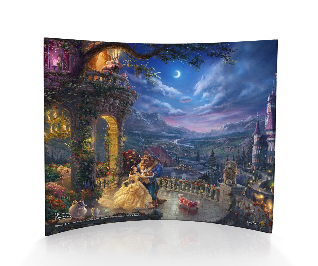 Disney (Beauty and the Beast Dancing in the Moonlight) 12” x 10” Curved Acrylic Print ACP1210CUR173