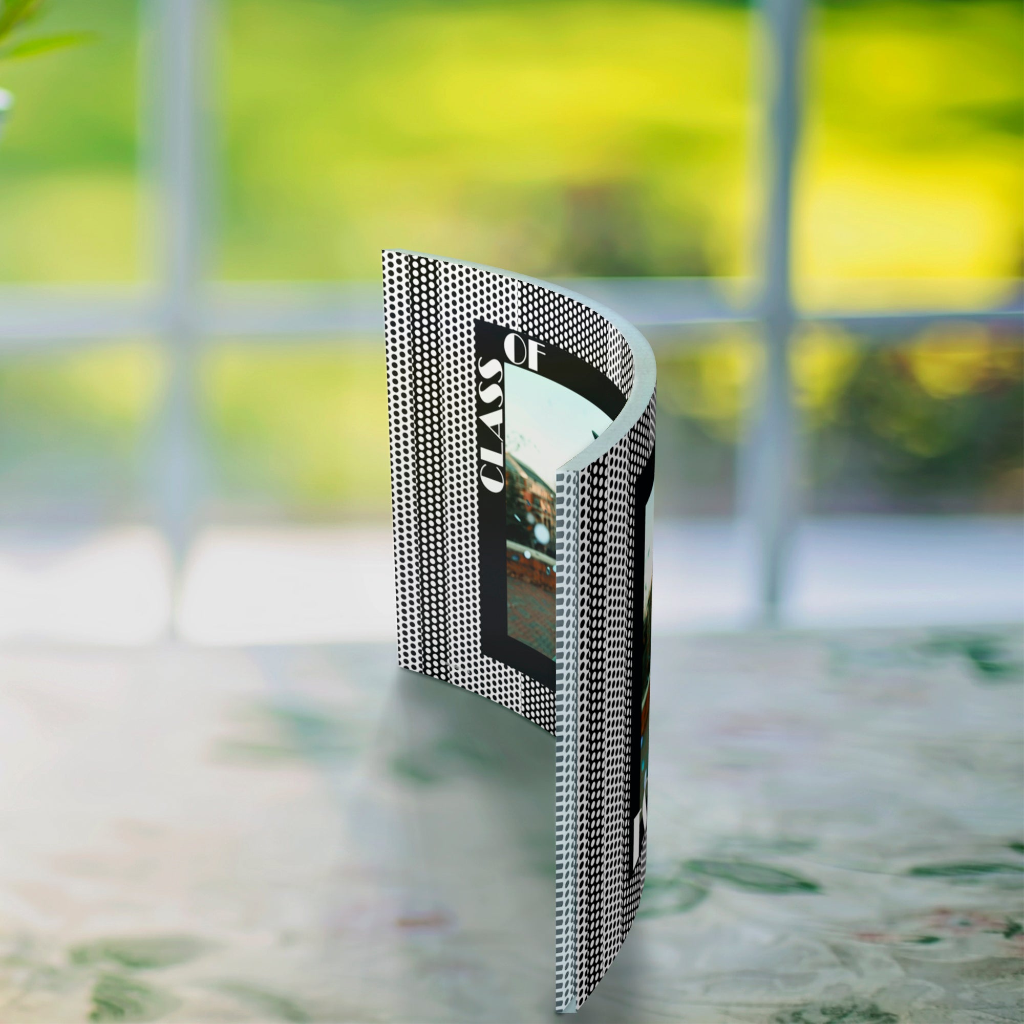 Graduation Collection (Graduation Dots - Personalized)  10" x 7" Curved Acrylic Print