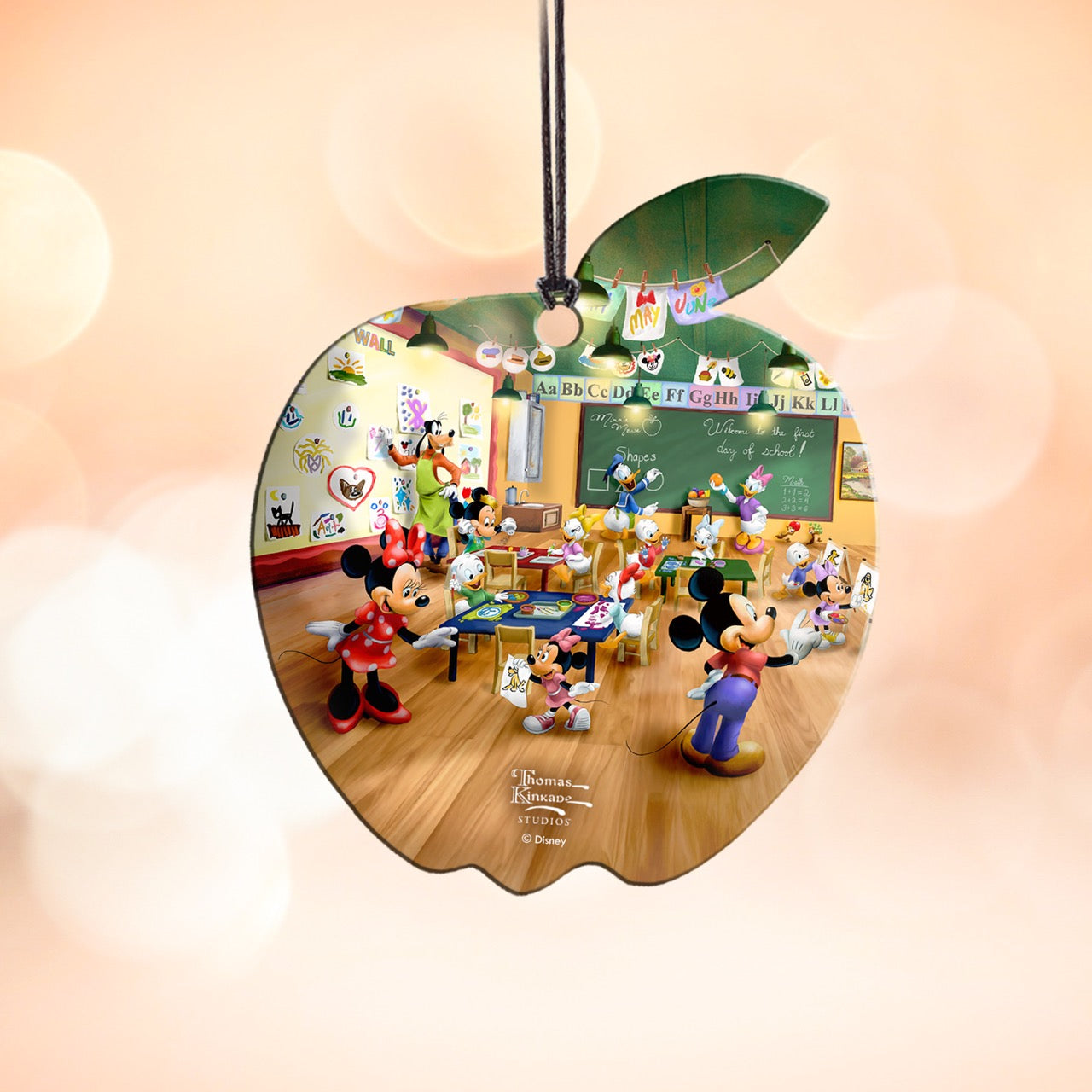 Disney (Mickey and Minnie Schoolhouse) Apple Shaped Hanging Acrylic Print ACPAPPLE883