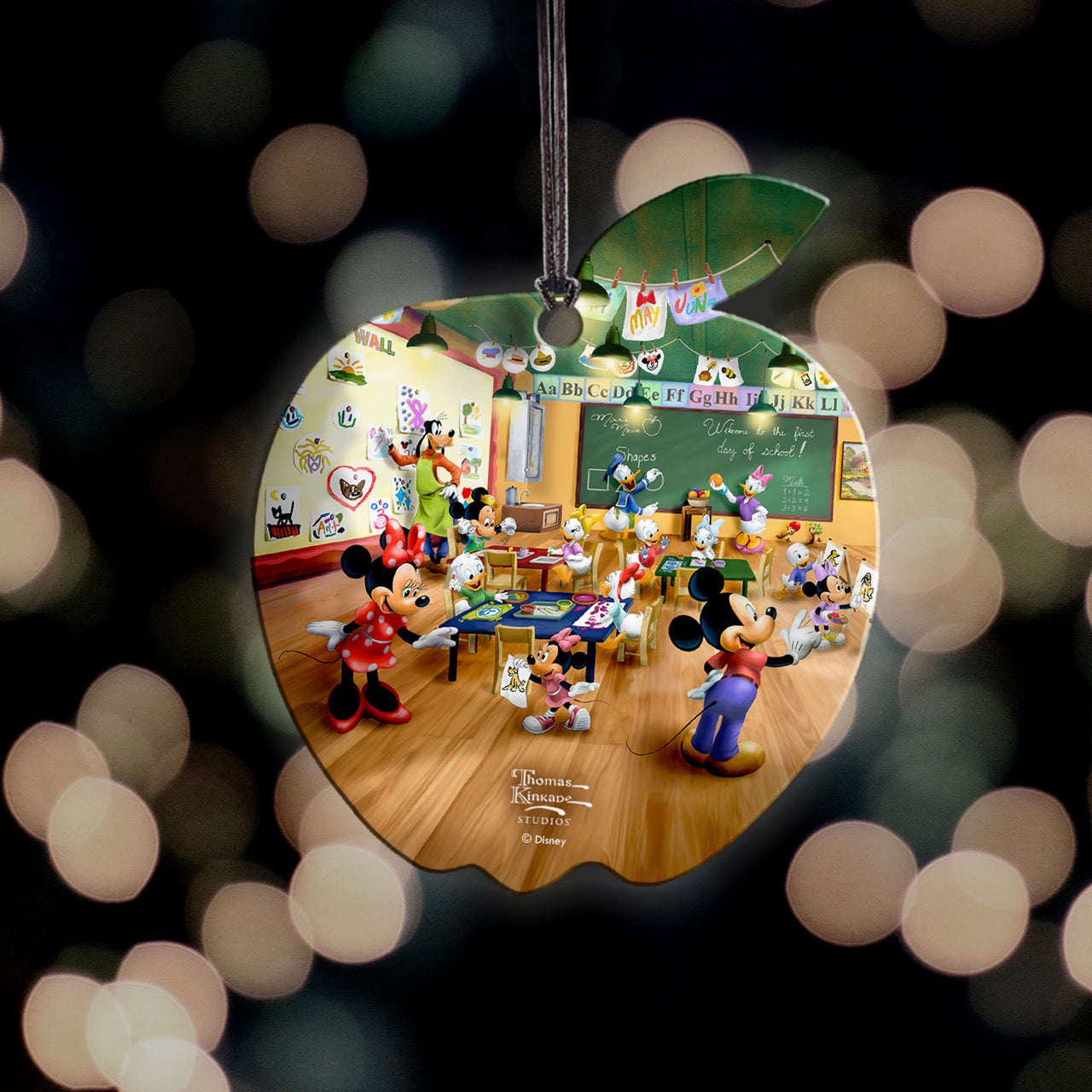 Disney (Mickey and Minnie Schoolhouse) Apple Shaped Hanging Acrylic Print ACPAPPLE883