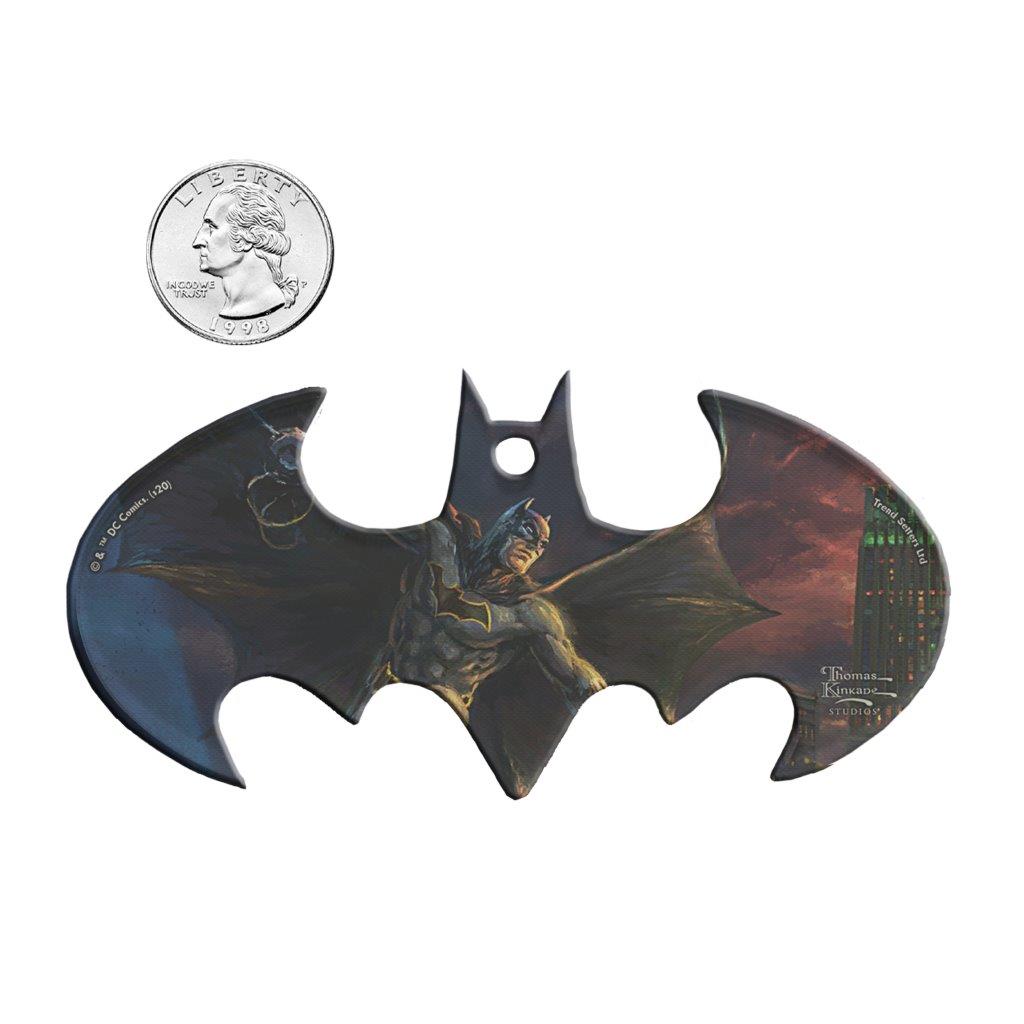 DC Comics (Batman: Showdown at Gotham City Pier - Thomas Kinkade Studios) Bat-Shaped Acrylic Print ACPBAT573