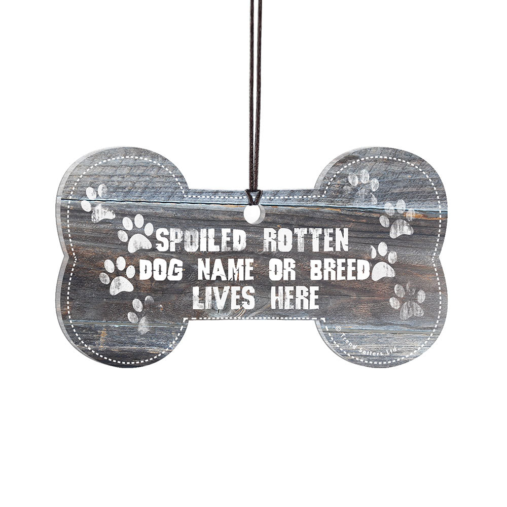 Pet Collection (Spoiled Rotten - Personalized) Hanging Acrylic Print ACPBONE302