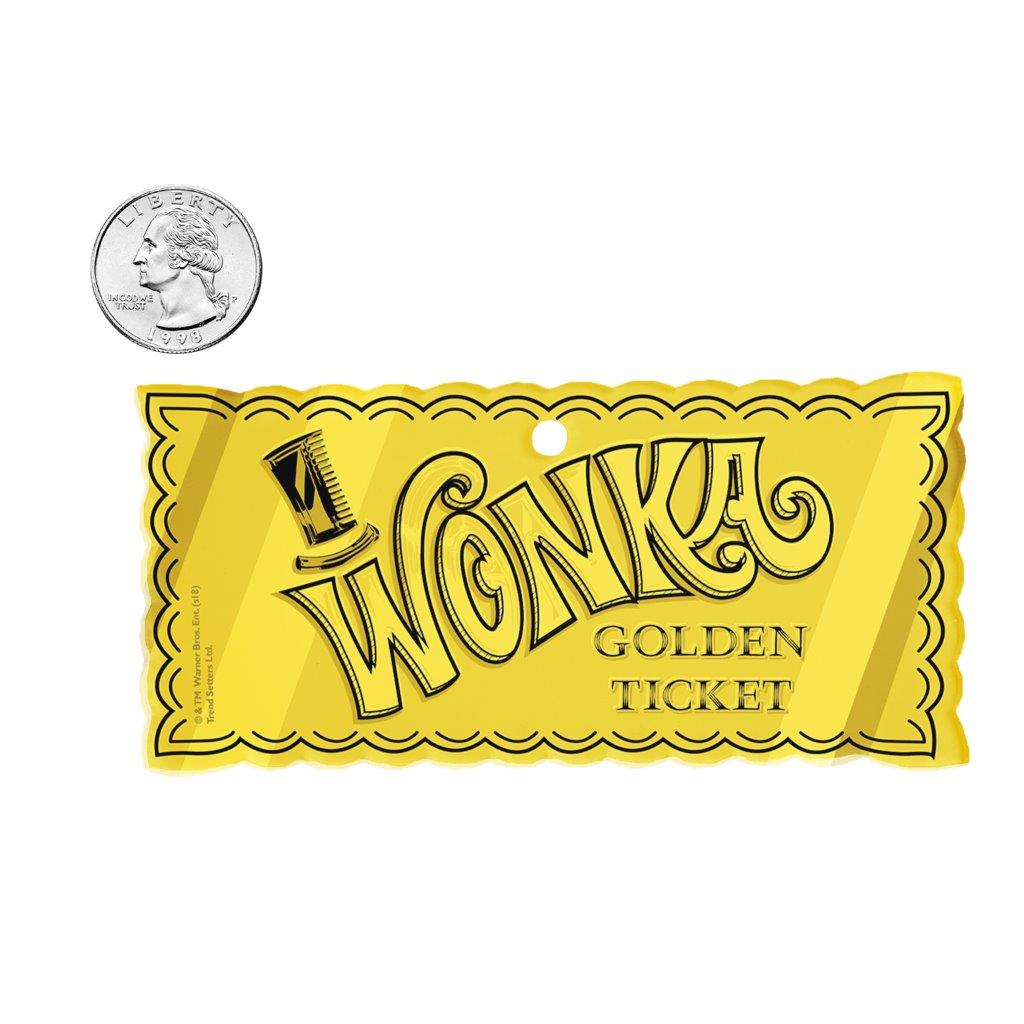 Willy Wonka and the Chocolate Factory (Golden Ticket) Ticket-Shaped Acrylic Print ACPCERT383