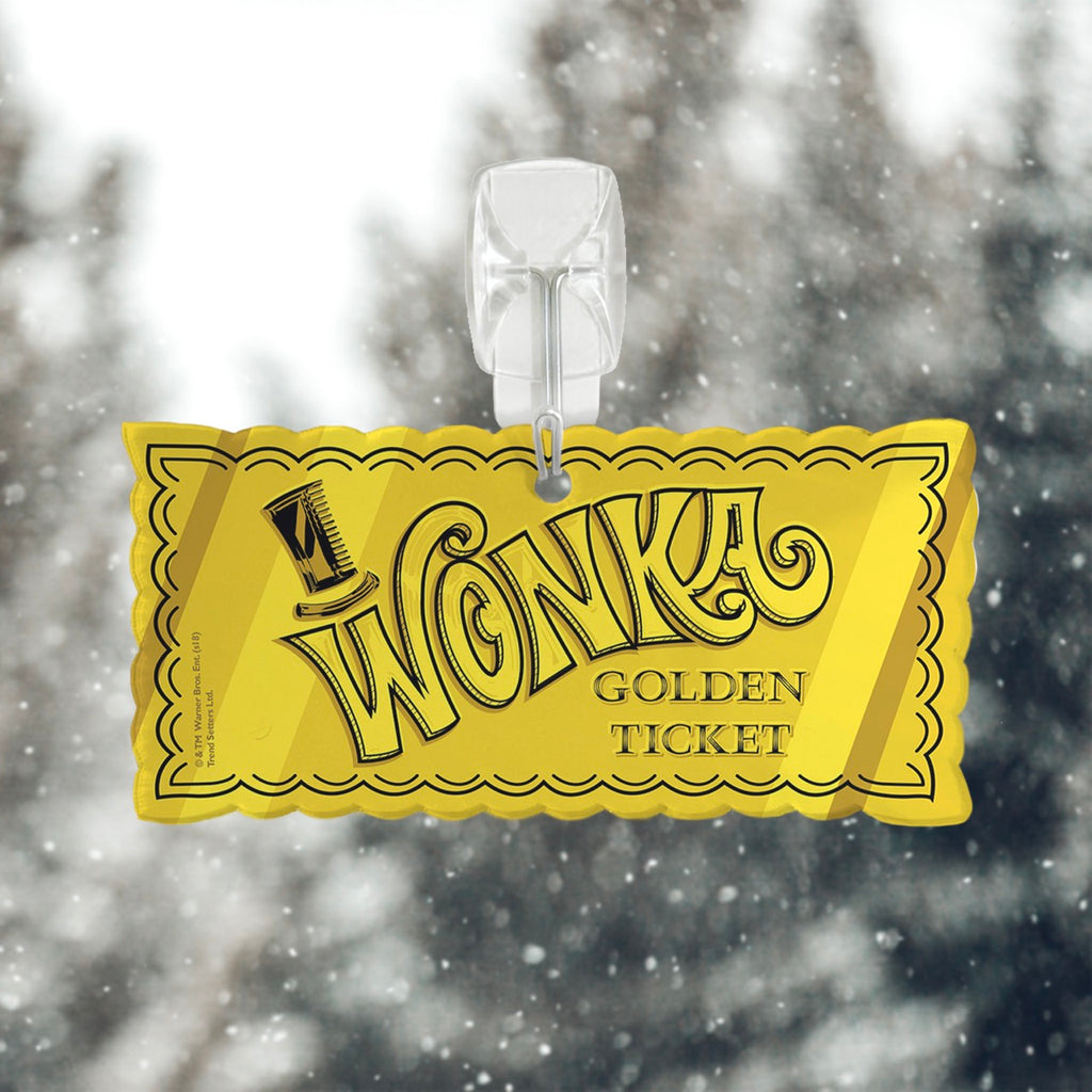 Willy Wonka and the Chocolate Factory (Golden Ticket) Ticket-Shaped Acrylic Print ACPCERT383