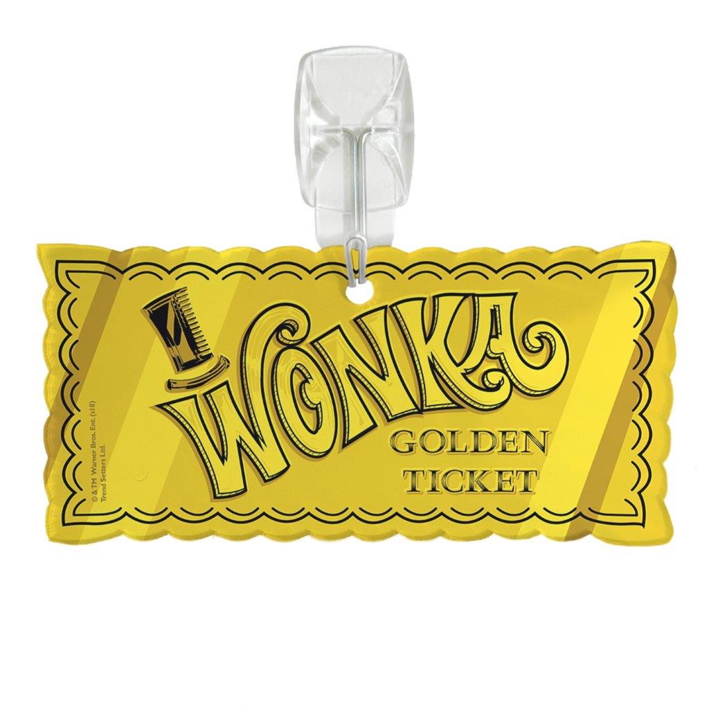 Willy Wonka and the Chocolate Factory (Golden Ticket) Ticket-Shaped Acrylic Print ACPCERT383