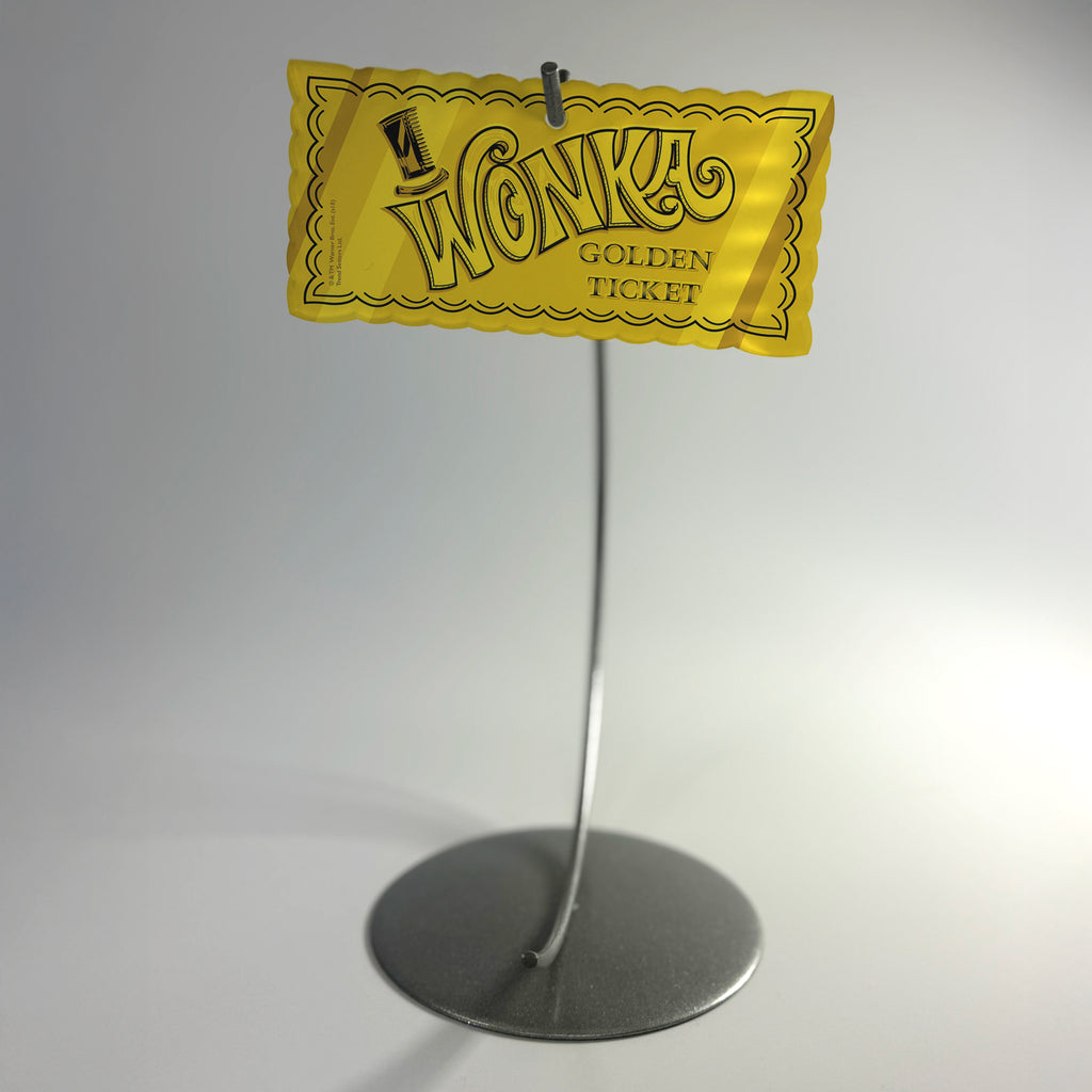 Willy Wonka and the Chocolate Factory (Golden Ticket) Ticket-Shaped Acrylic Print ACPCERT383