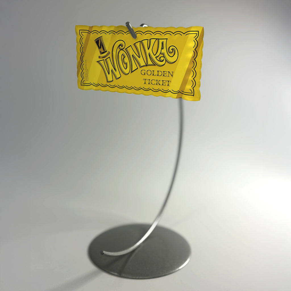 Willy Wonka and the Chocolate Factory (Golden Ticket) Ticket-Shaped Acrylic Print ACPCERT383