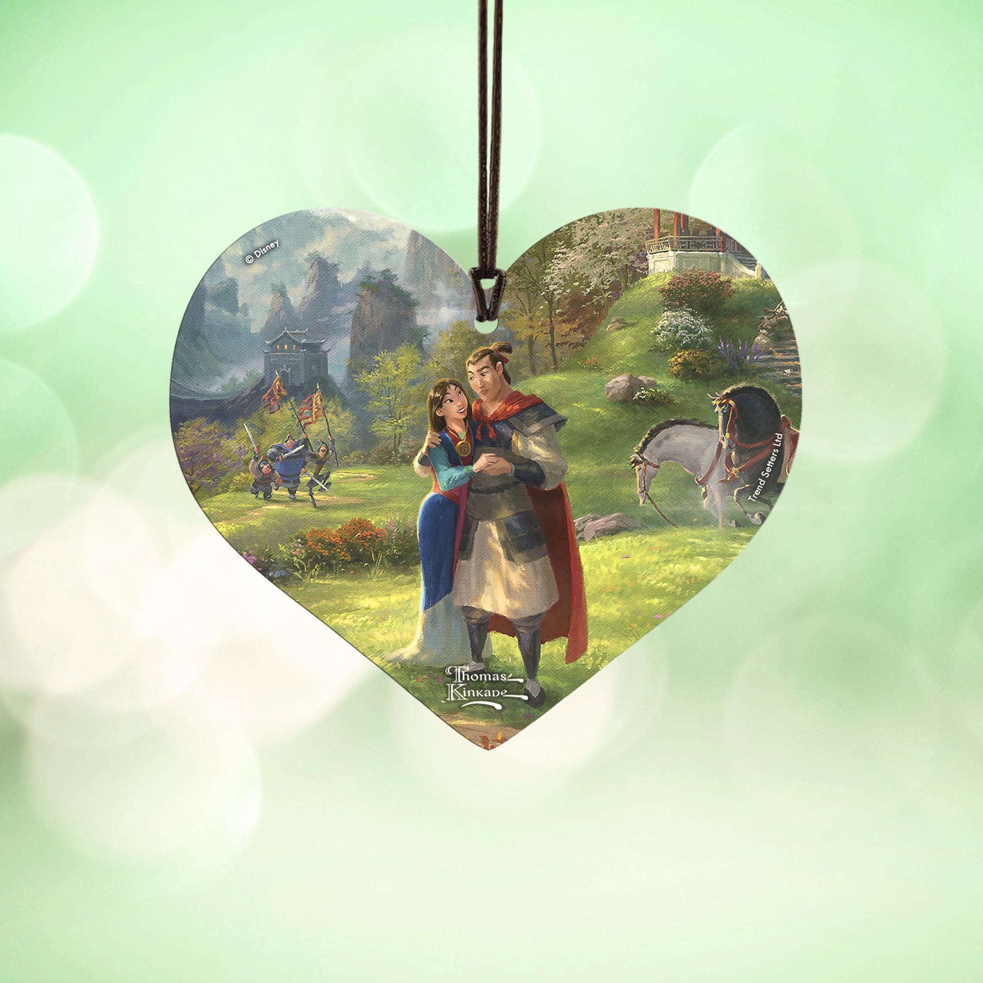 Disney (Mulan - Blossoms of Love) Hanging Acrylic Print featuring artwork by Thomas Kinkade Studios ACPHEART475