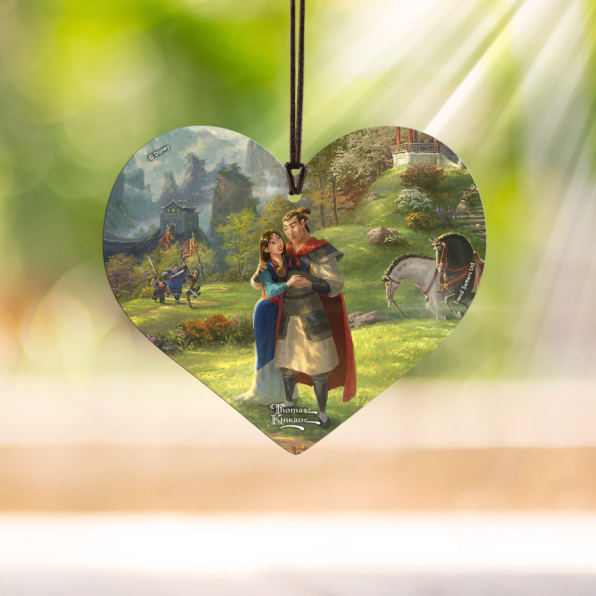 Disney (Mulan - Blossoms of Love) Hanging Acrylic Print featuring artwork by Thomas Kinkade Studios ACPHEART475