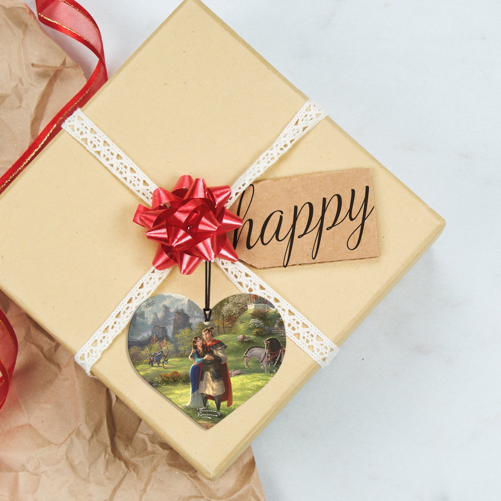 Disney (Mulan - Blossoms of Love) Hanging Acrylic Print featuring artwork by Thomas Kinkade Studios ACPHEART475