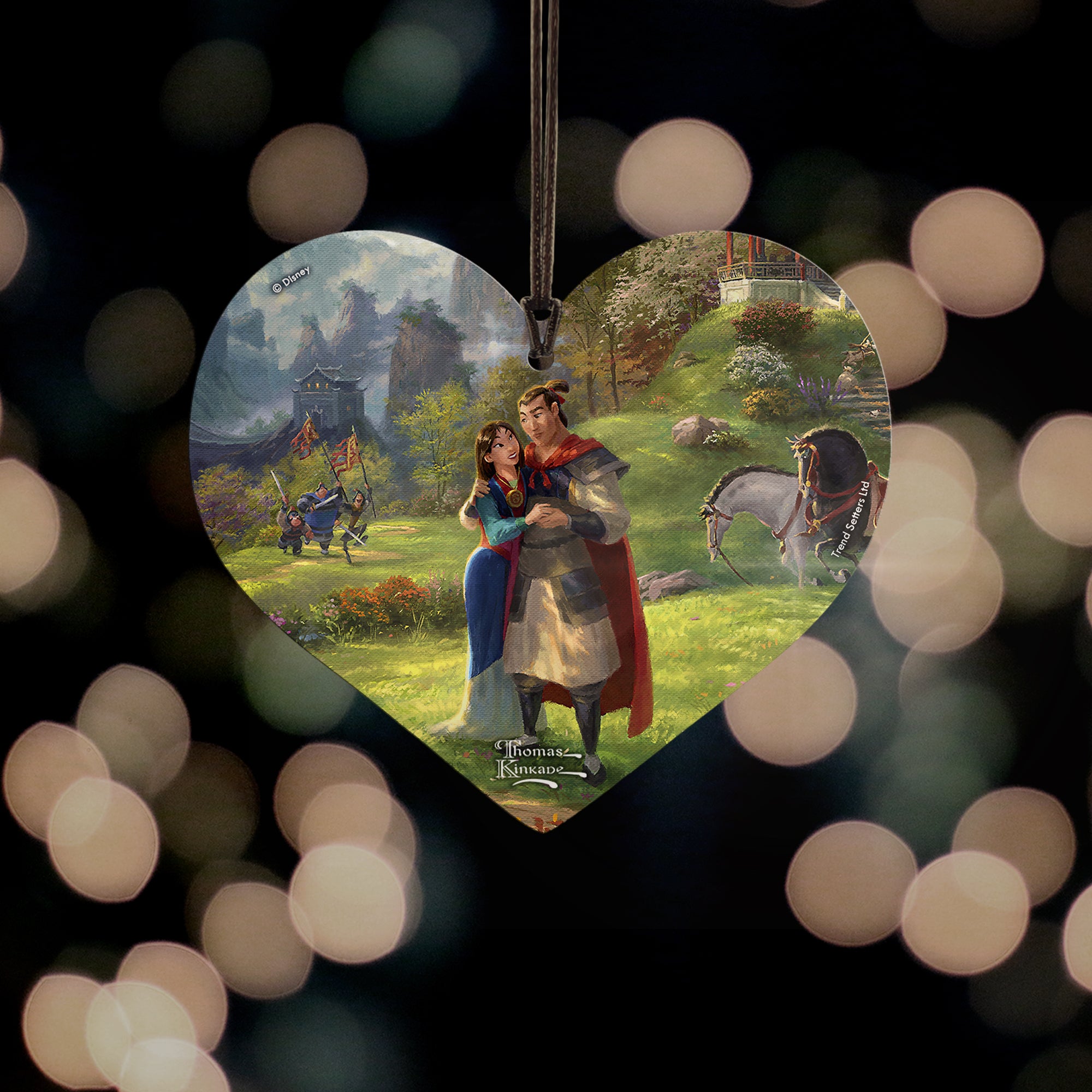 Disney (Mulan - Blossoms of Love) Hanging Acrylic Print featuring artwork by Thomas Kinkade Studios ACPHEART475