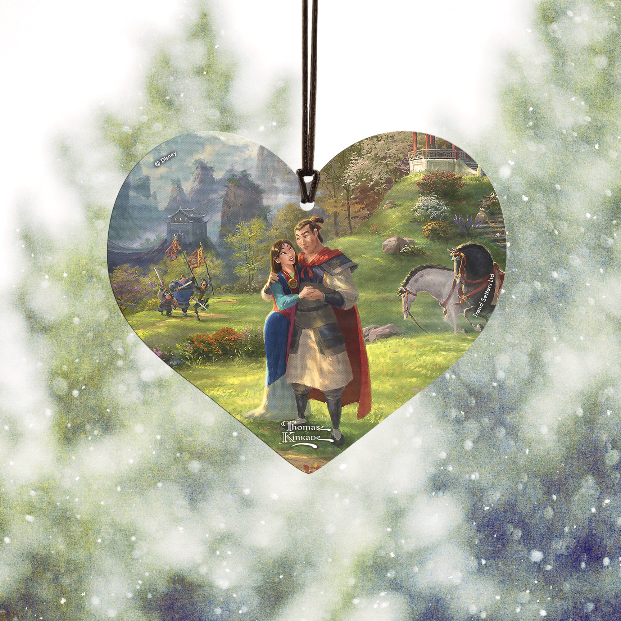 Disney (Mulan - Blossoms of Love) Hanging Acrylic Print featuring artwork by Thomas Kinkade Studios ACPHEART475