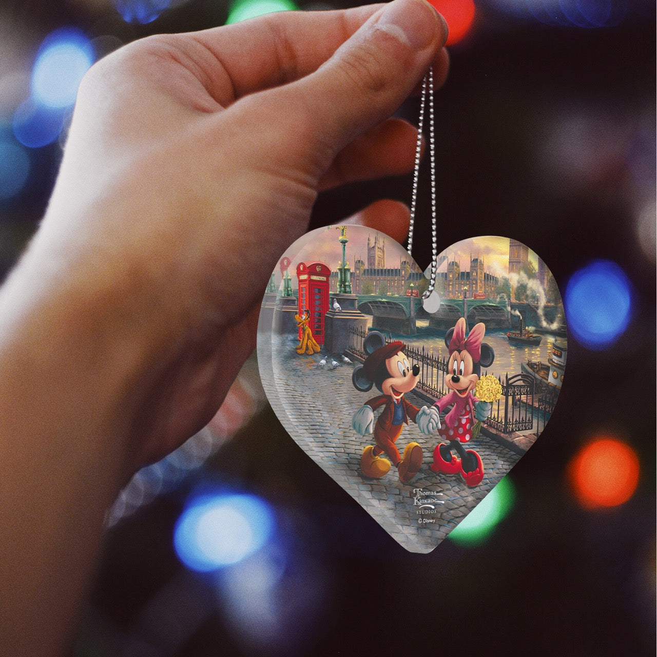 Disney (Mickey and Minnie in London) Hanging Acrylic Print ACPHEART788