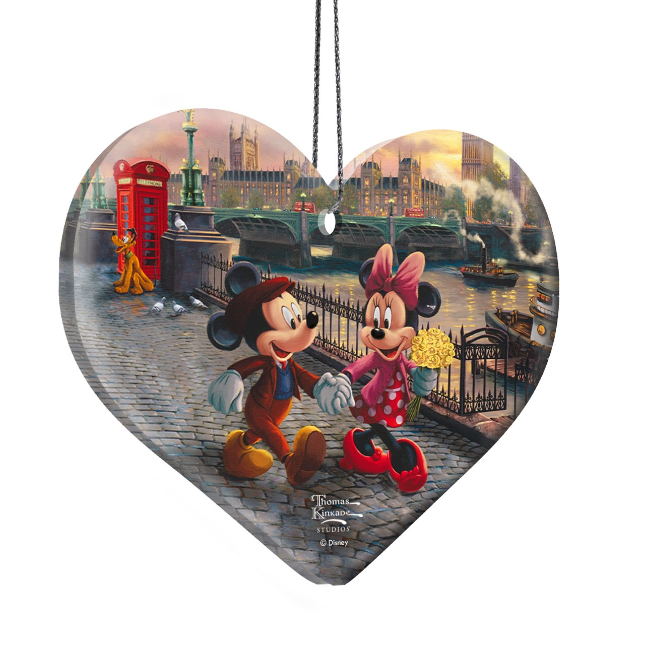 Disney (Mickey and Minnie in London) Hanging Acrylic Print ACPHEART788