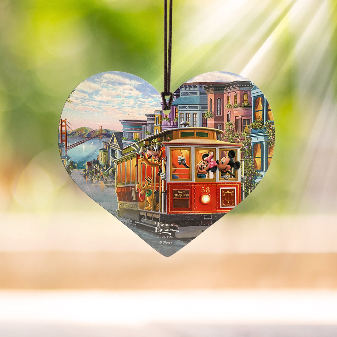 Disney (Mickey and Minnie in San Francisco) Hanging Acrylic Print ACPHEART828