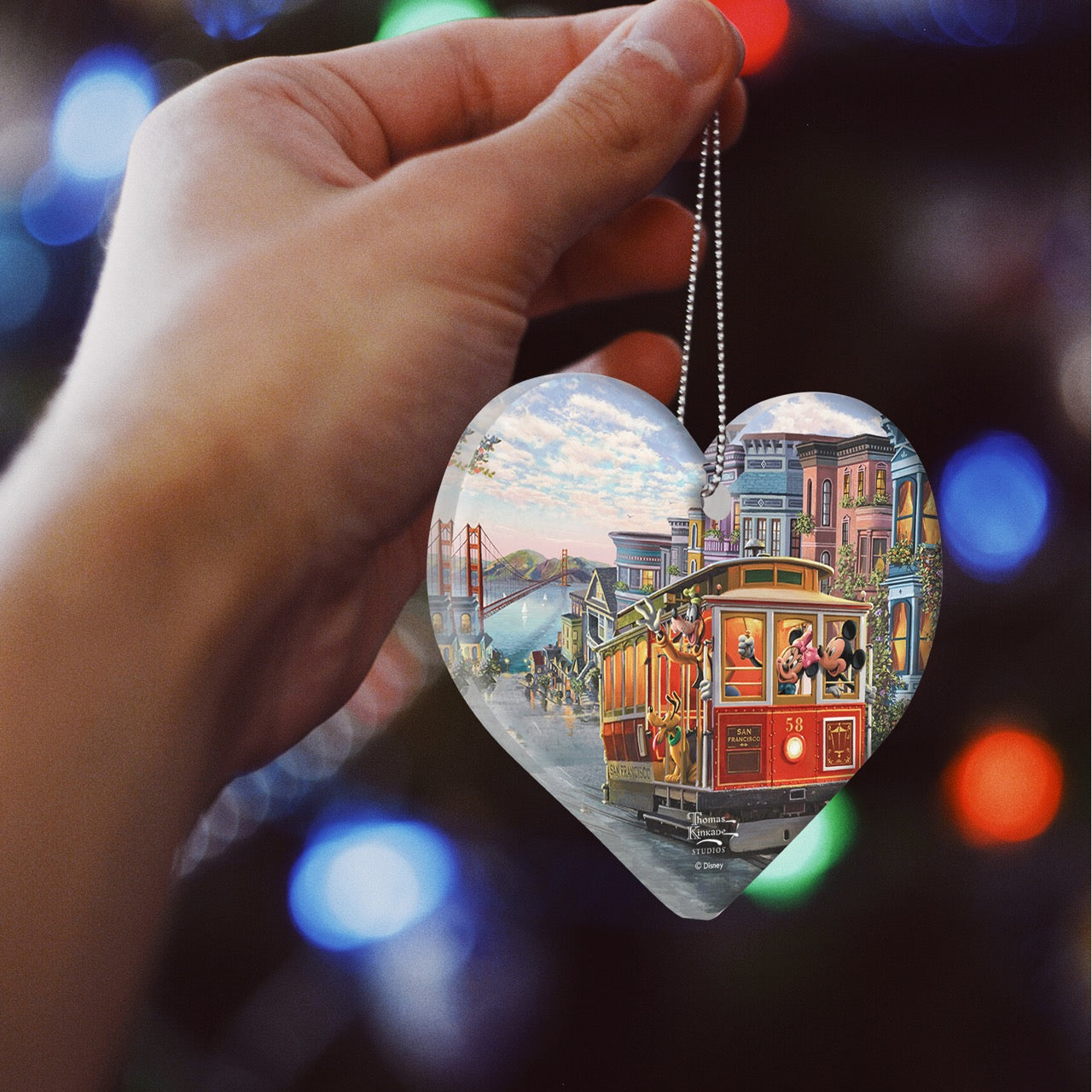 Disney (Mickey and Minnie in San Francisco) Hanging Acrylic Print ACPHEART828