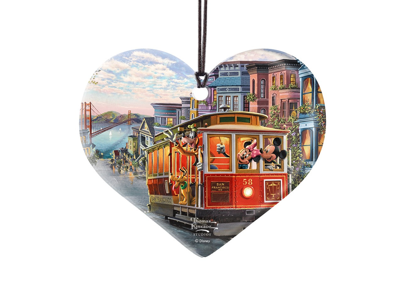 Disney (Mickey and Minnie in San Francisco) Hanging Acrylic Print ACPHEART828