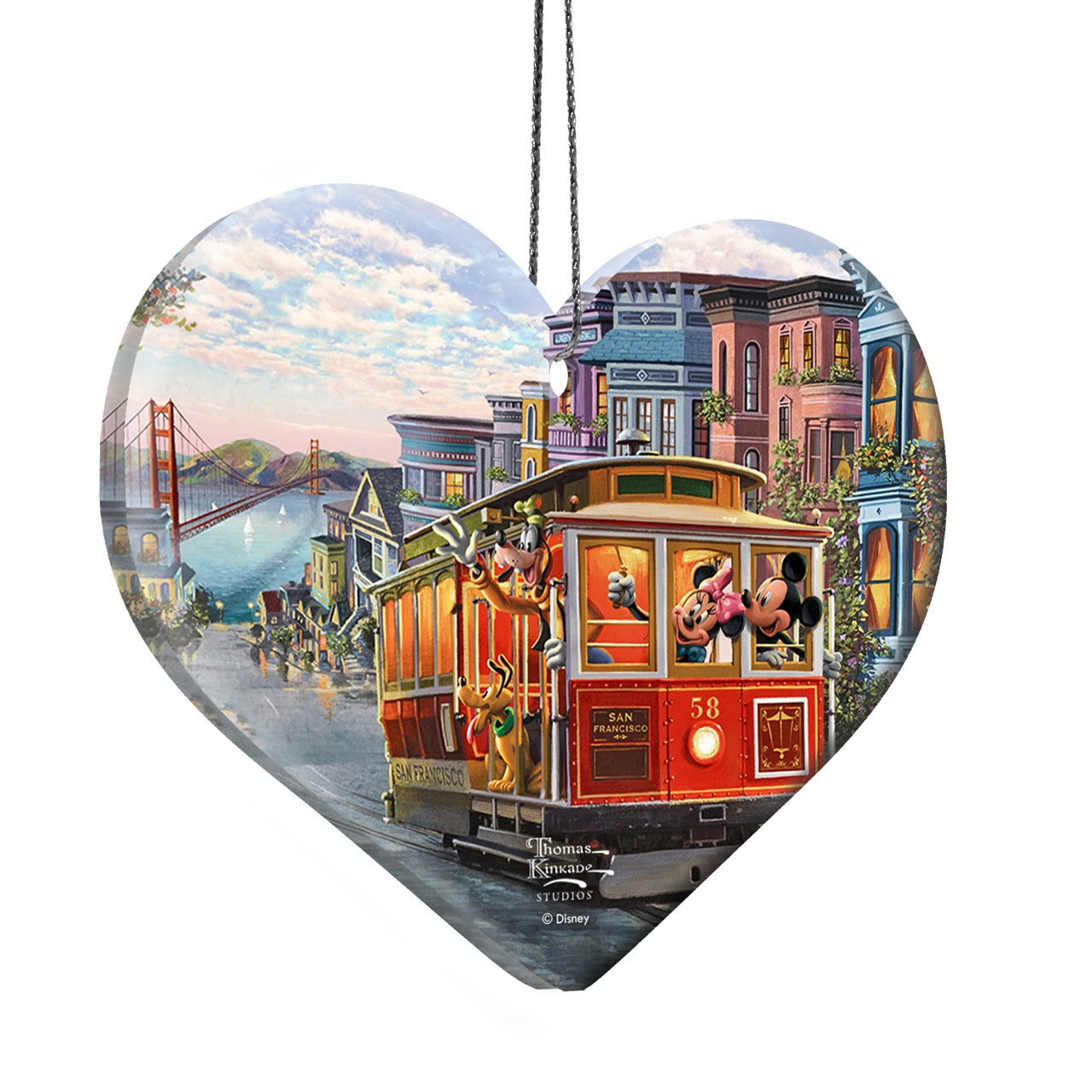 Disney (Mickey and Minnie in San Francisco) Hanging Acrylic Print ACPHEART828