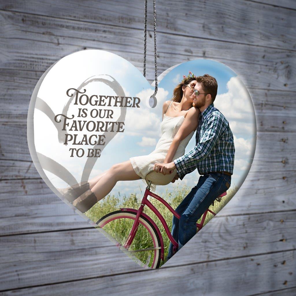 Trend Setters Original (Together Is Our Favorite Place to Be) Personalized Hanging Acrylic Print ACPHEARTU897