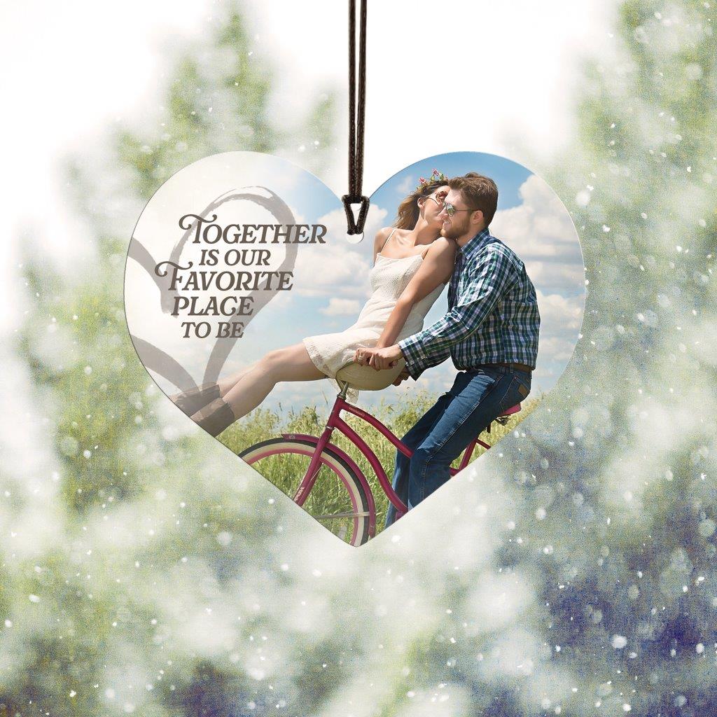 Trend Setters Original (Together Is Our Favorite Place to Be) Personalized Hanging Acrylic Print ACPHEARTU897