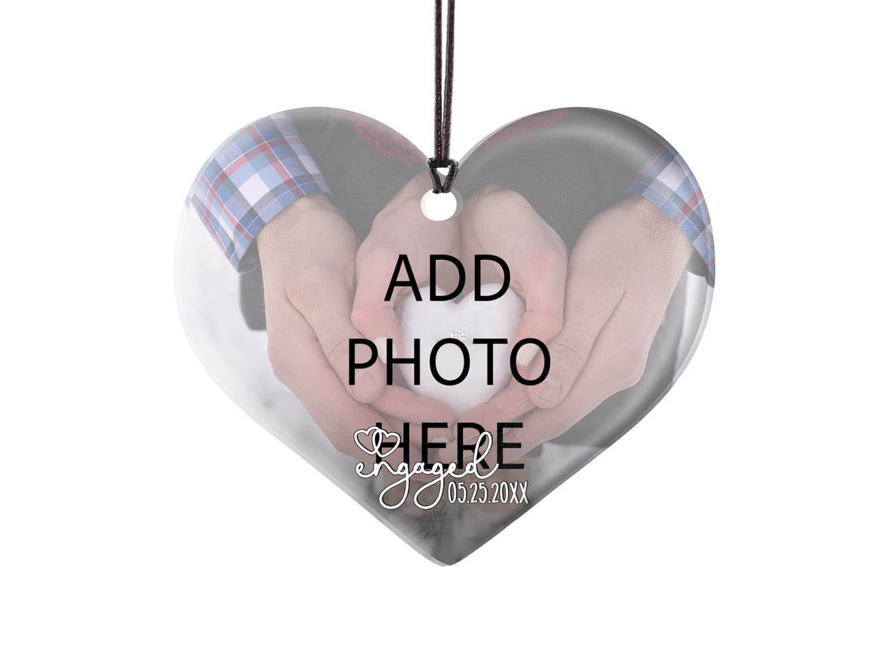 Trend Setters Original (Engaged) Personalized Hanging Acrylic Print ACPHEARTU898