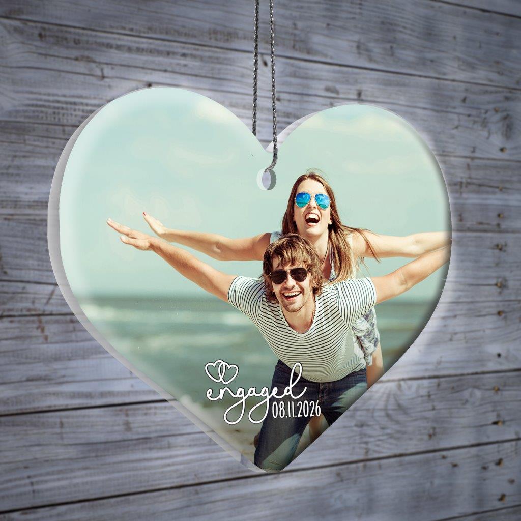 Trend Setters Original (Engaged) Personalized Hanging Acrylic Print ACPHEARTU898