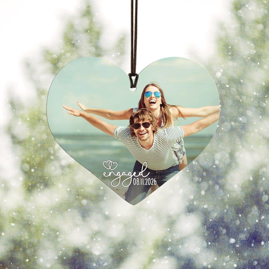 Trend Setters Original (Engaged) Personalized Hanging Acrylic Print ACPHEARTU898