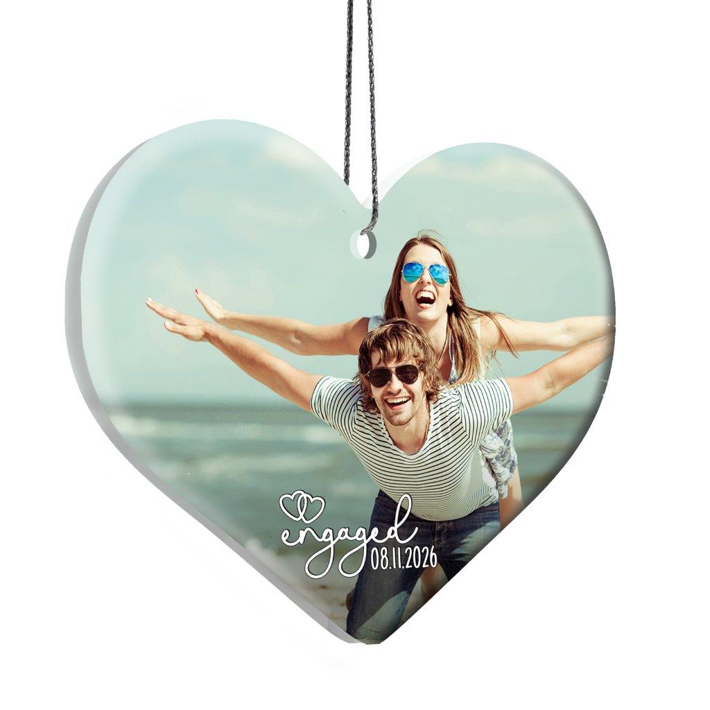 Trend Setters Original (Engaged) Personalized Hanging Acrylic Print ACPHEARTU898