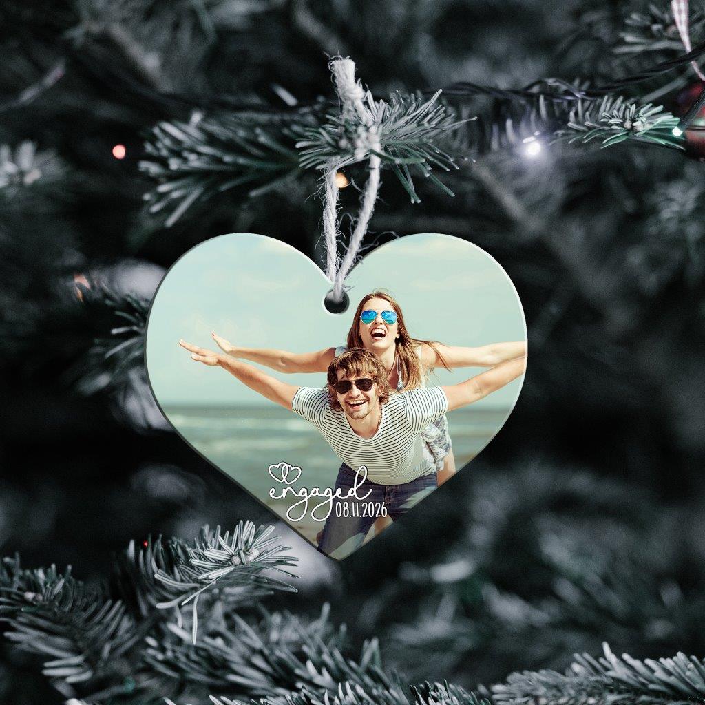 Trend Setters Original (Engaged) Personalized Hanging Acrylic Print ACPHEARTU898