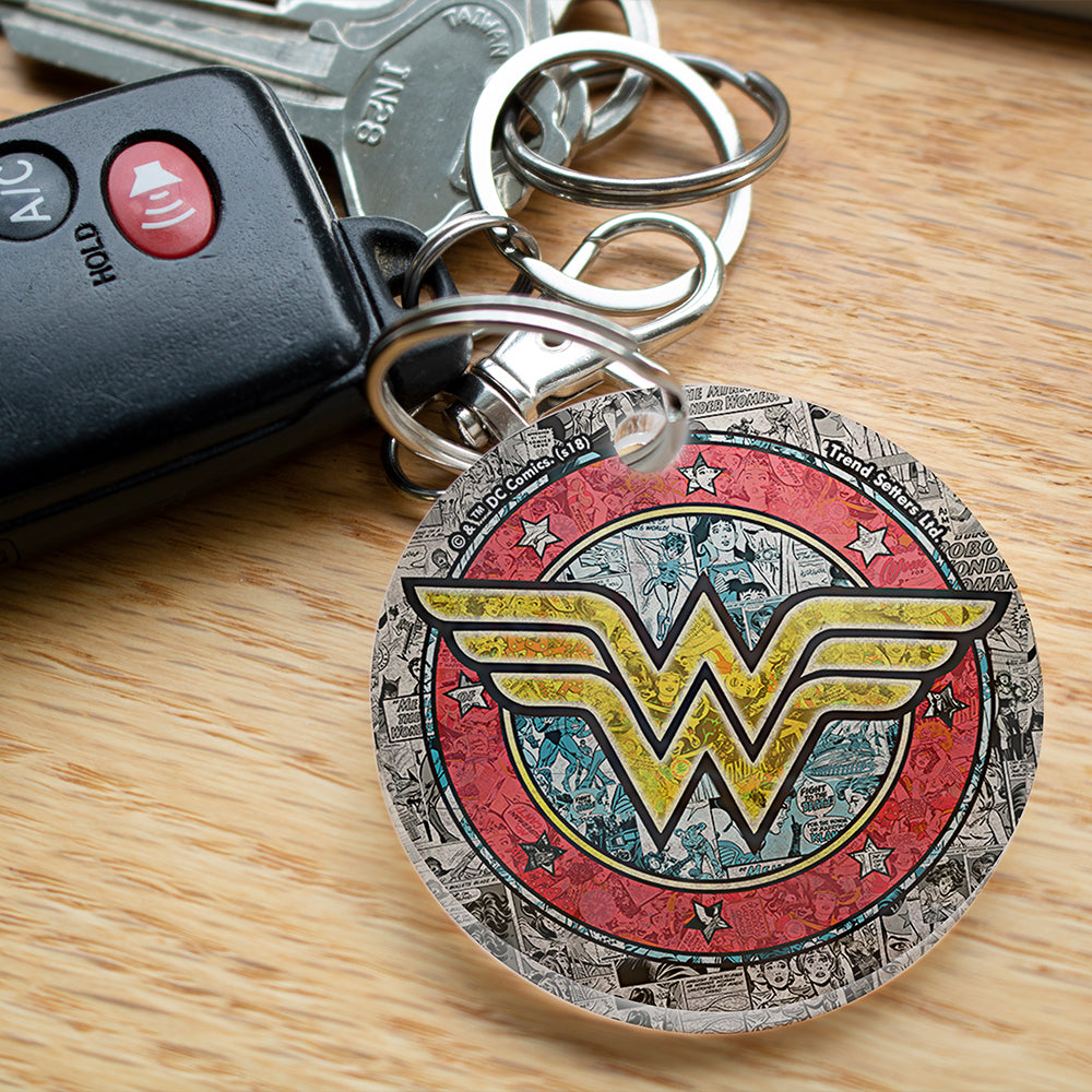 DC Comics (Wonder Woman - Logo Shield) Acrylic Keychain ACPKRCIR401