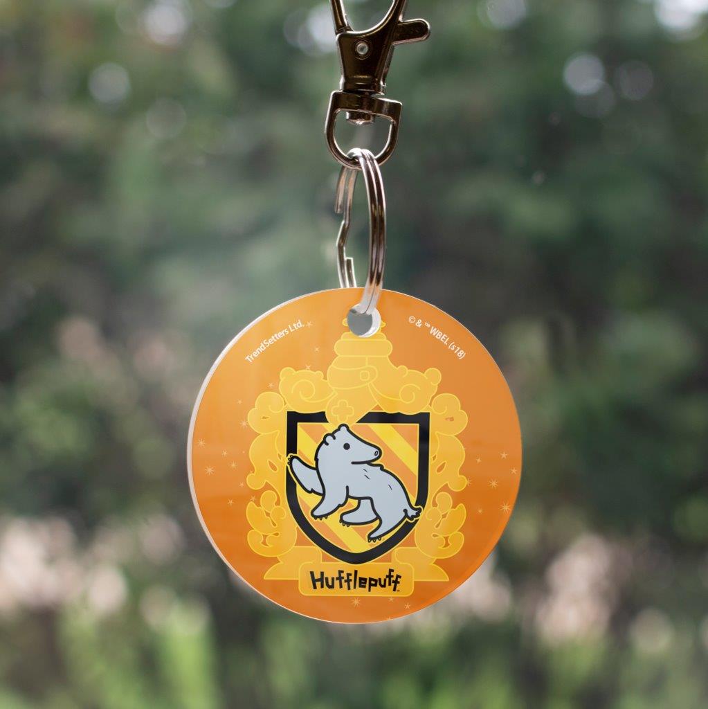 Harry Potter (Chibi Hufflepuff Crest) Circle Shaped Acrylic Keychain ACPKRCIR417