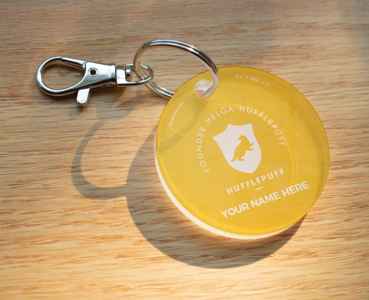 Harry Potter (Hufflepuff House - Personalized) Circle Shaped Acrylic Keychain ACPKRCIR425