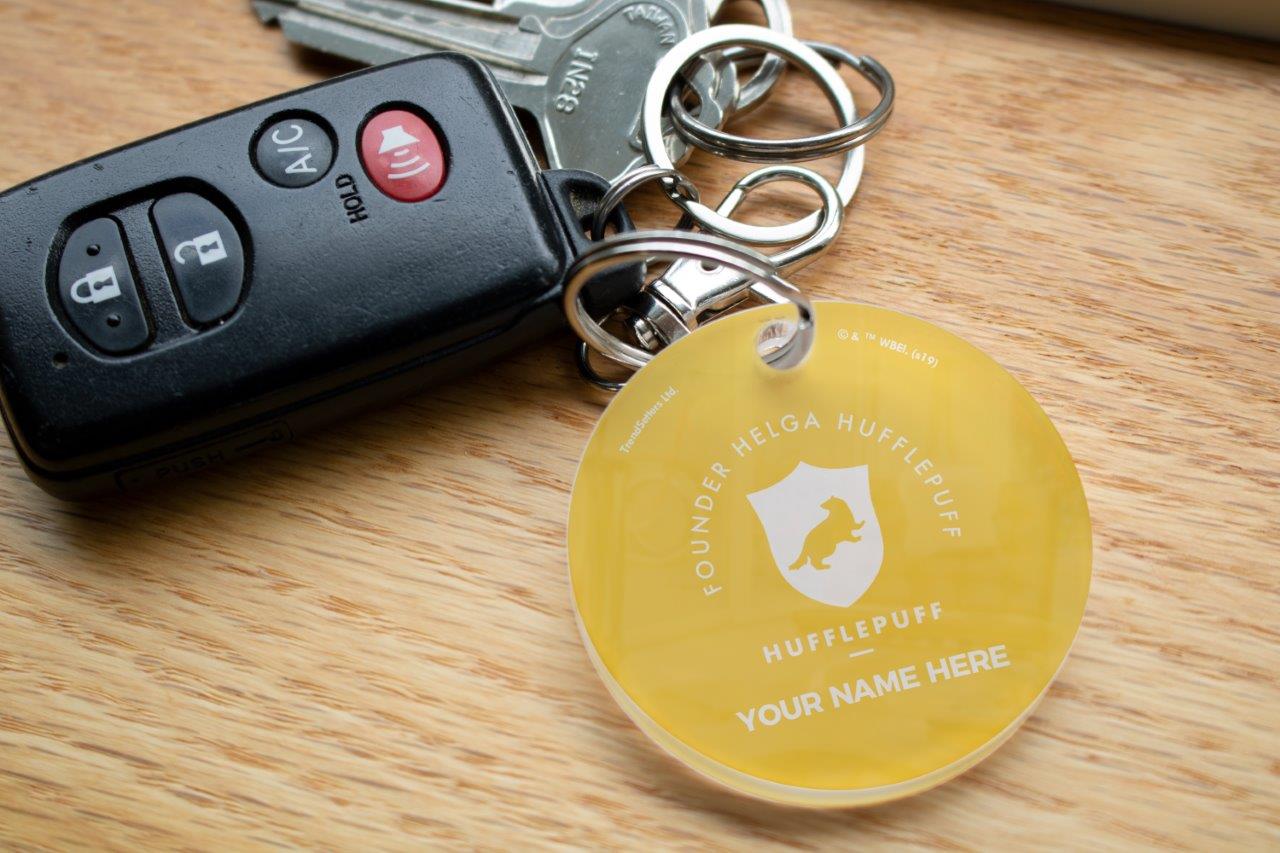Harry Potter (Hufflepuff House - Personalized) Circle Shaped Acrylic Keychain ACPKRCIR425
