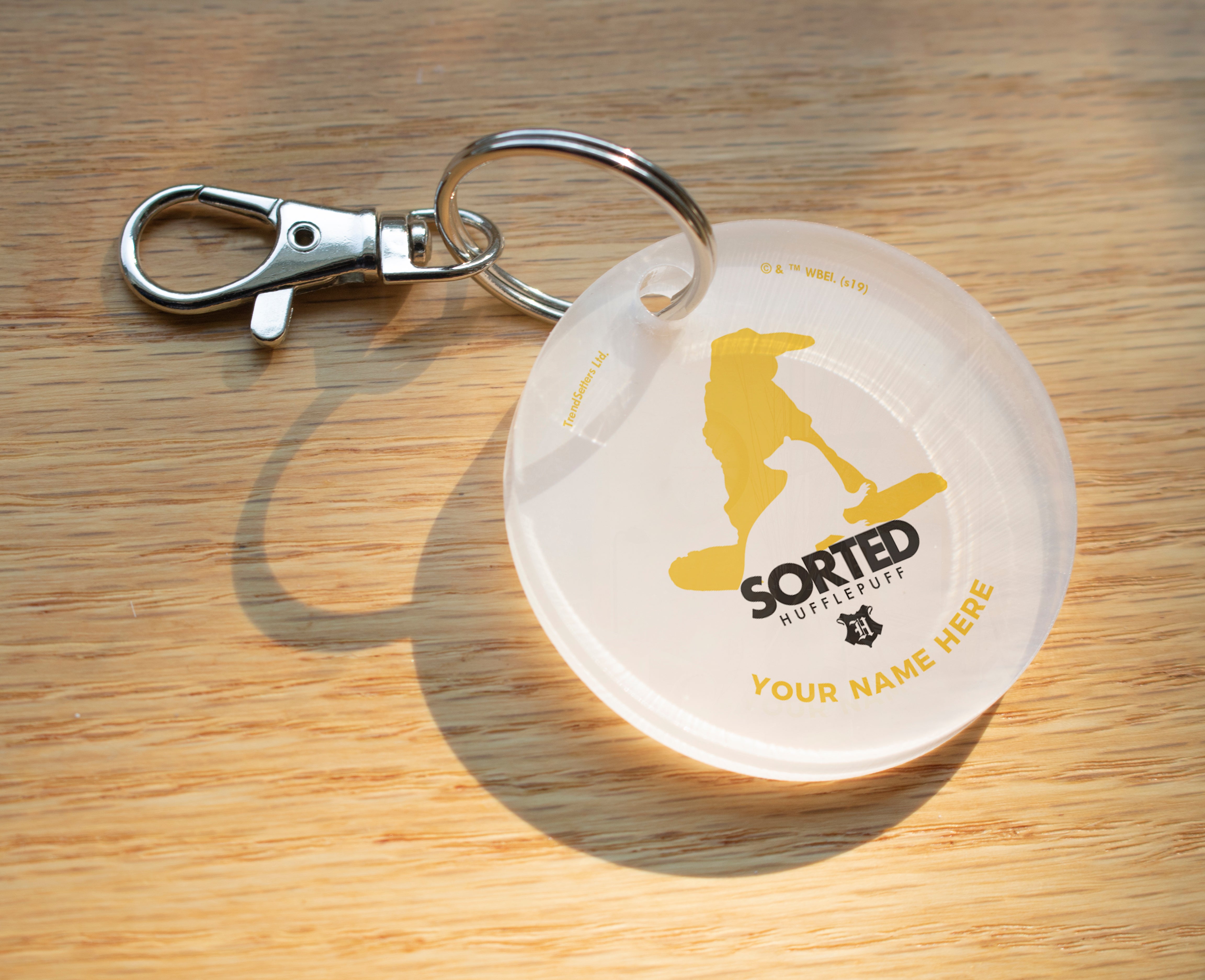 Harry Potter (Sorted Hufflepuff House - Personalized) Acrylic Keychain ACPKRCIR433