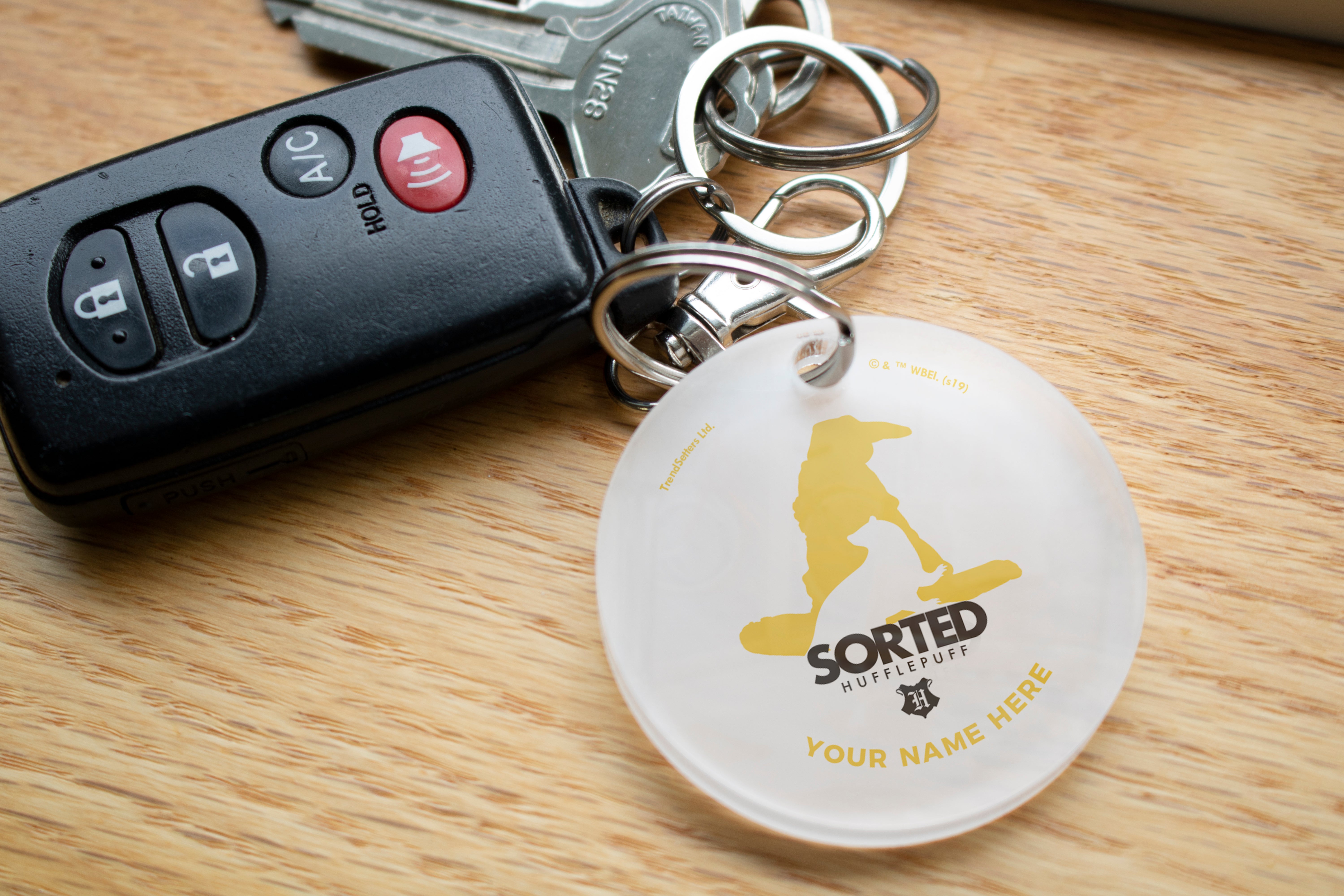 Harry Potter (Sorted Hufflepuff House - Personalized) Acrylic Keychain ACPKRCIR433