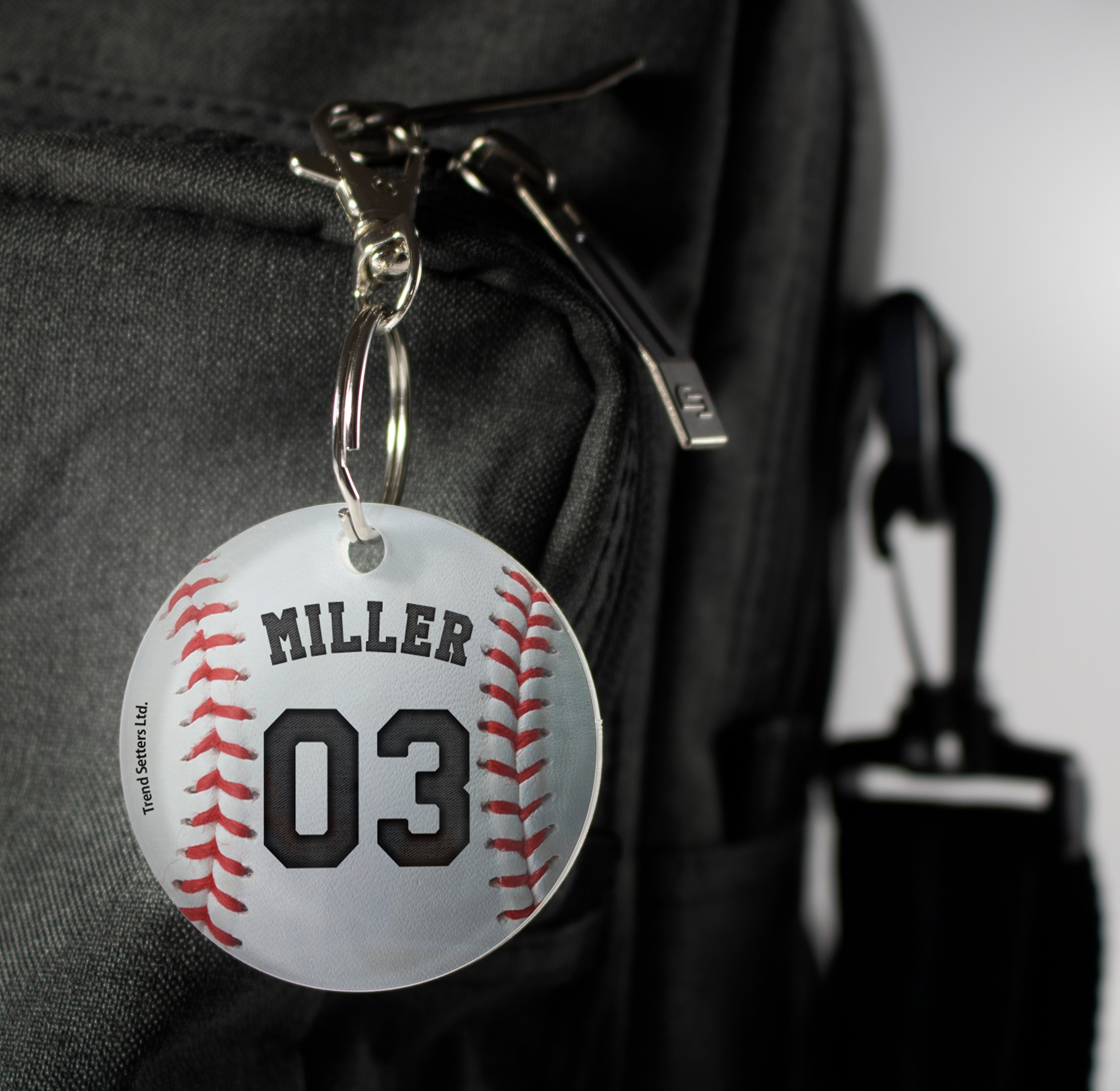 Sports Collection (Baseball - Personalized) Circle Shaped Acrylic Keychain ACPKRCIR450