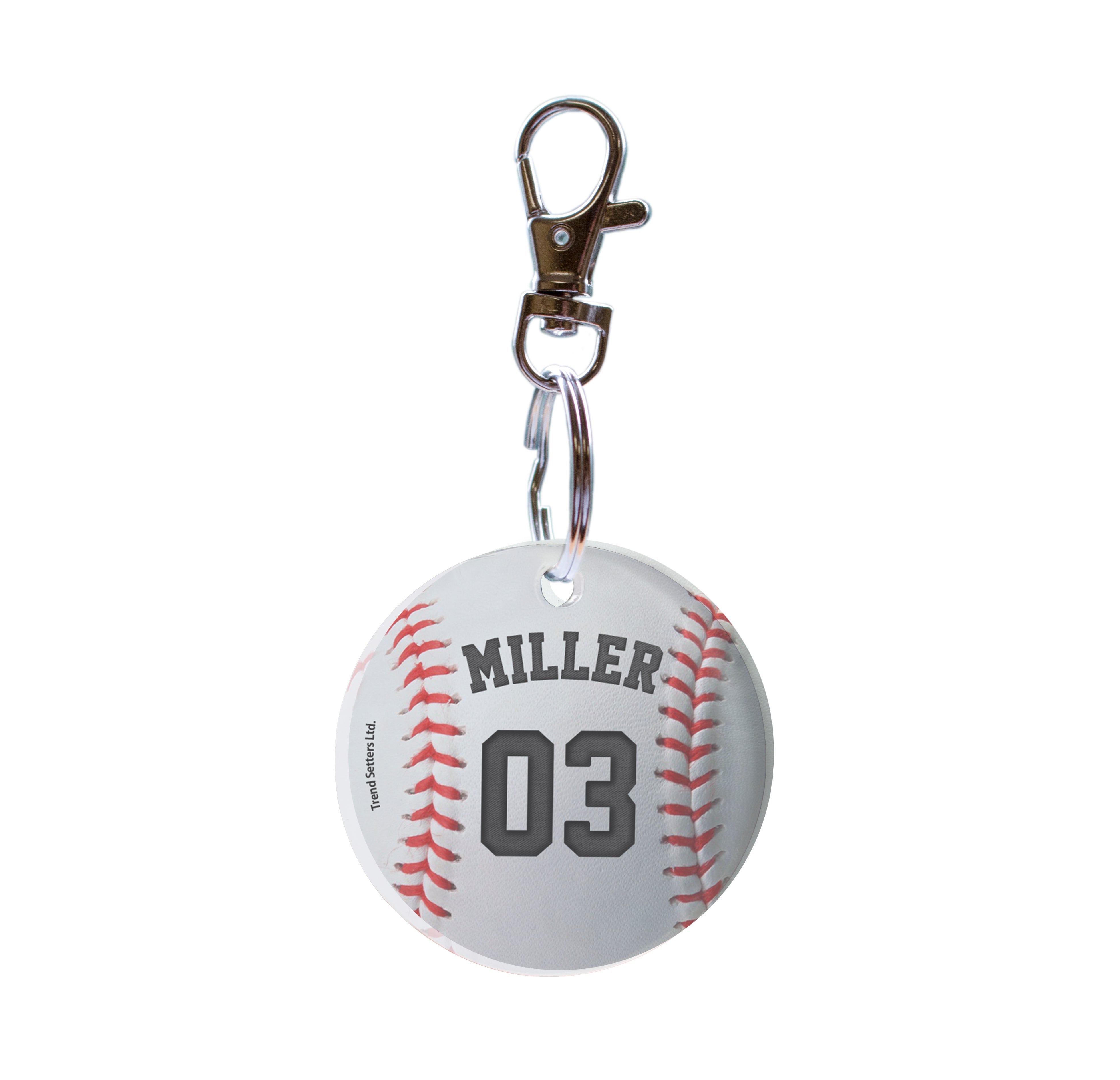 Sports Collection (Baseball - Personalized) Circle Shaped Acrylic Keychain ACPKRCIR450